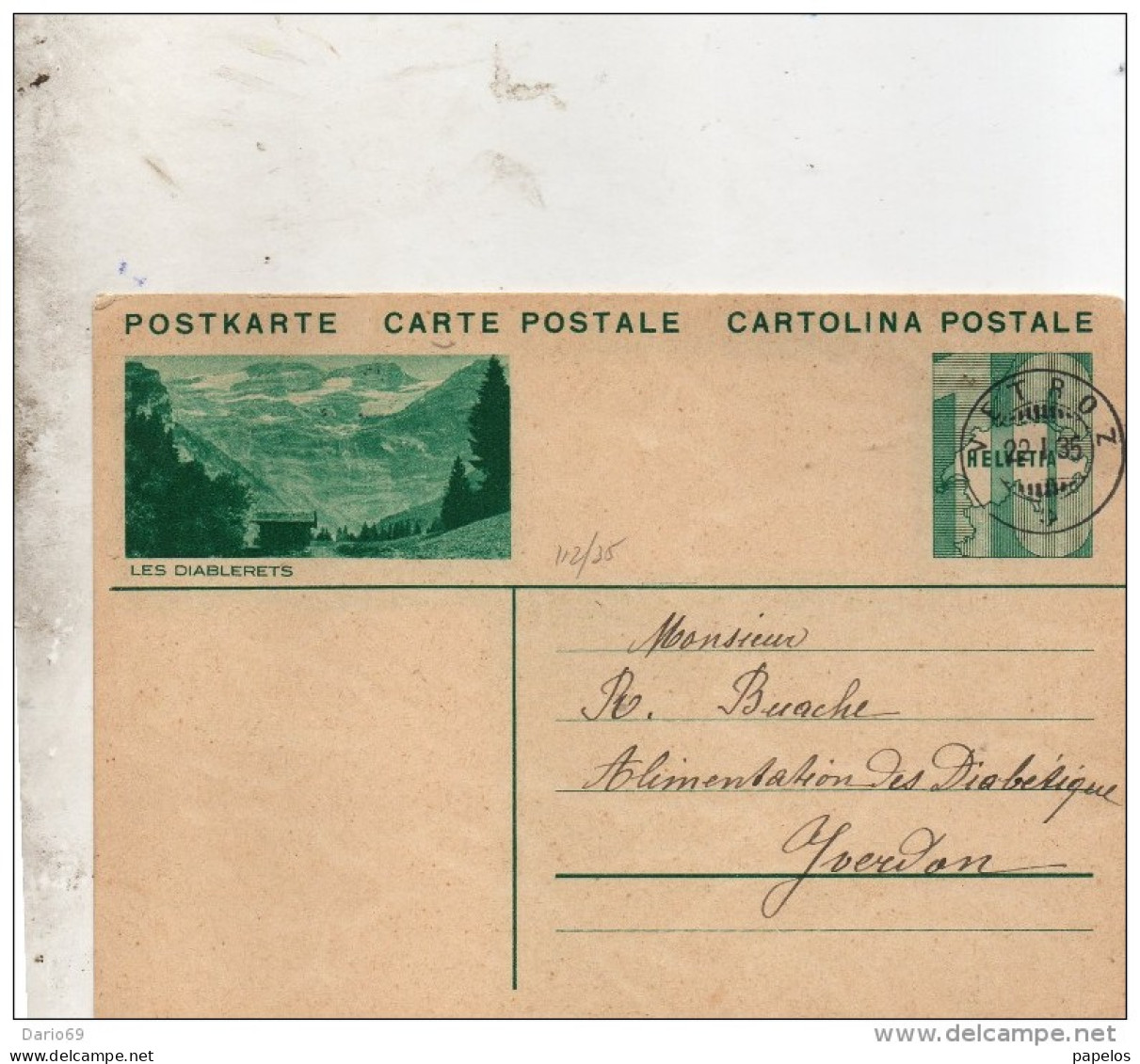 1935 CARTOLINA POSTALE - Stamped Stationery