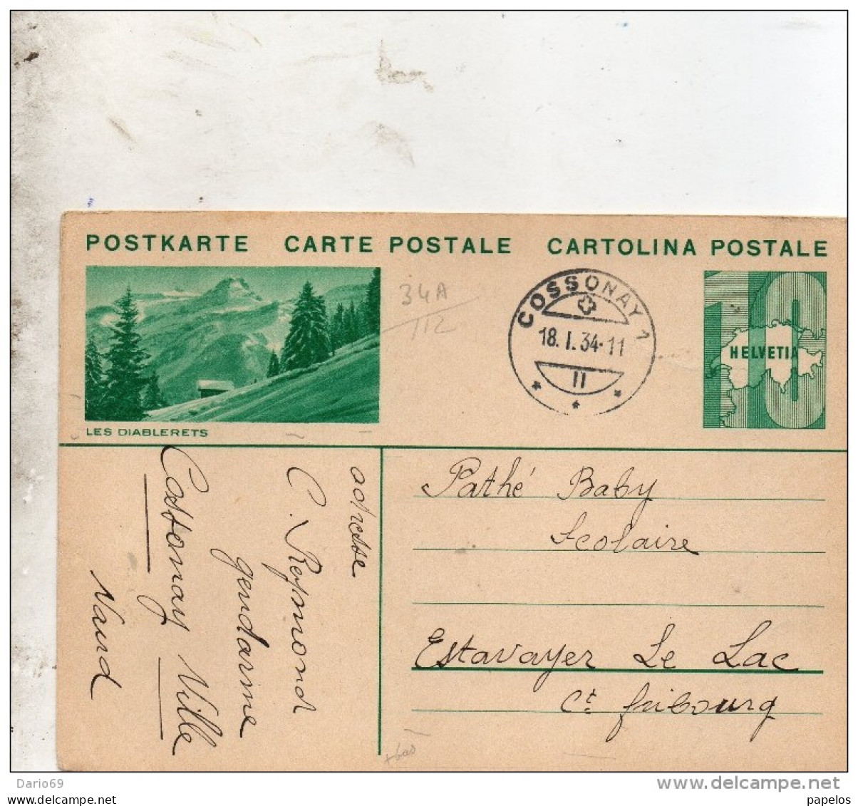 1934 CARTOLINA POSTALE - Stamped Stationery