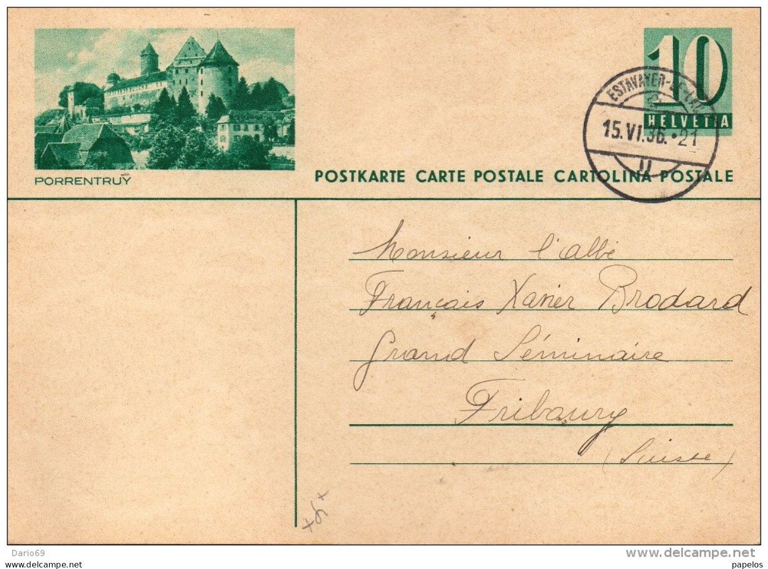 1936 CARTOLINA POSTALE - Stamped Stationery