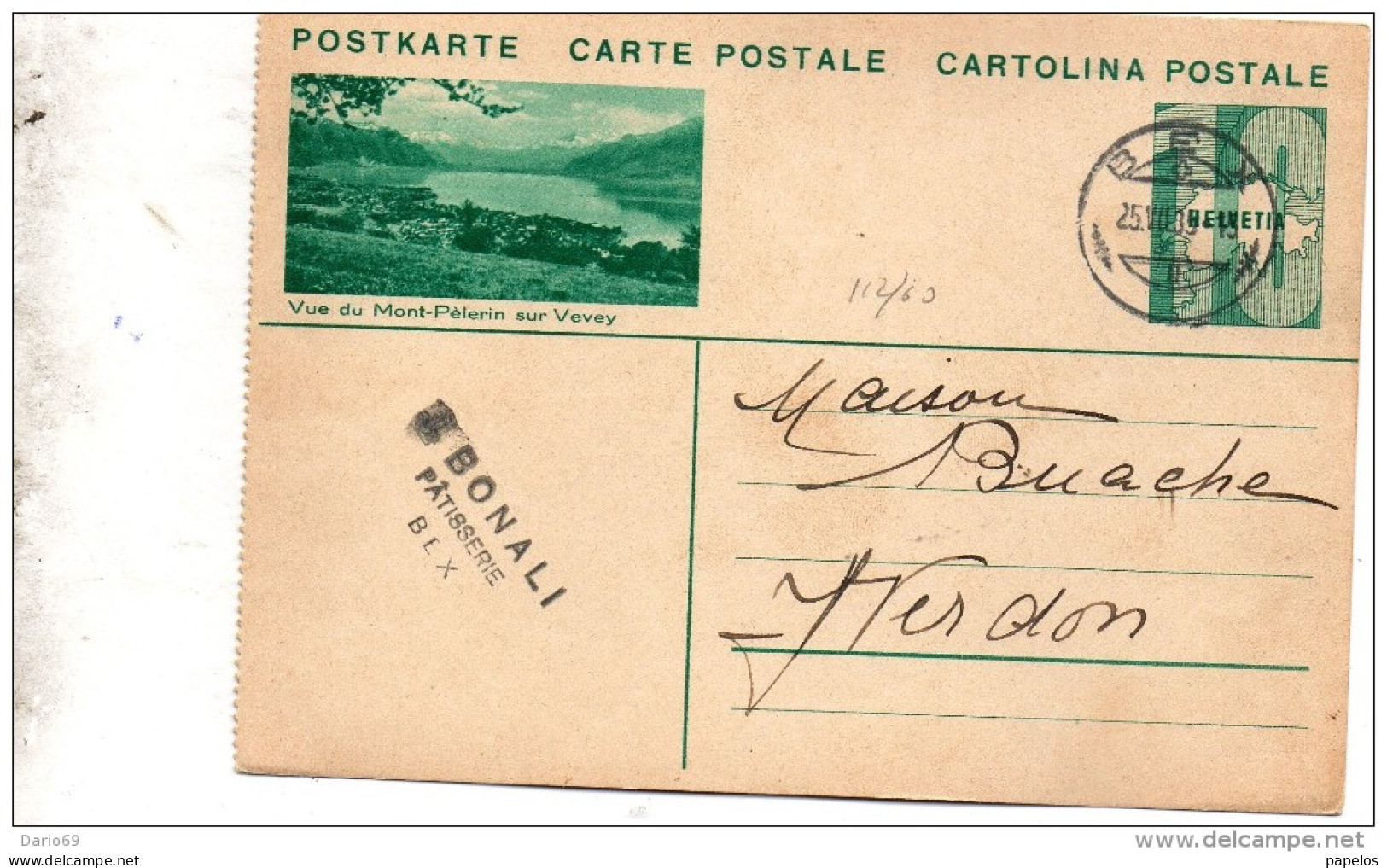 1934   CARTOLINA POSTALE - Brieven En Documenten