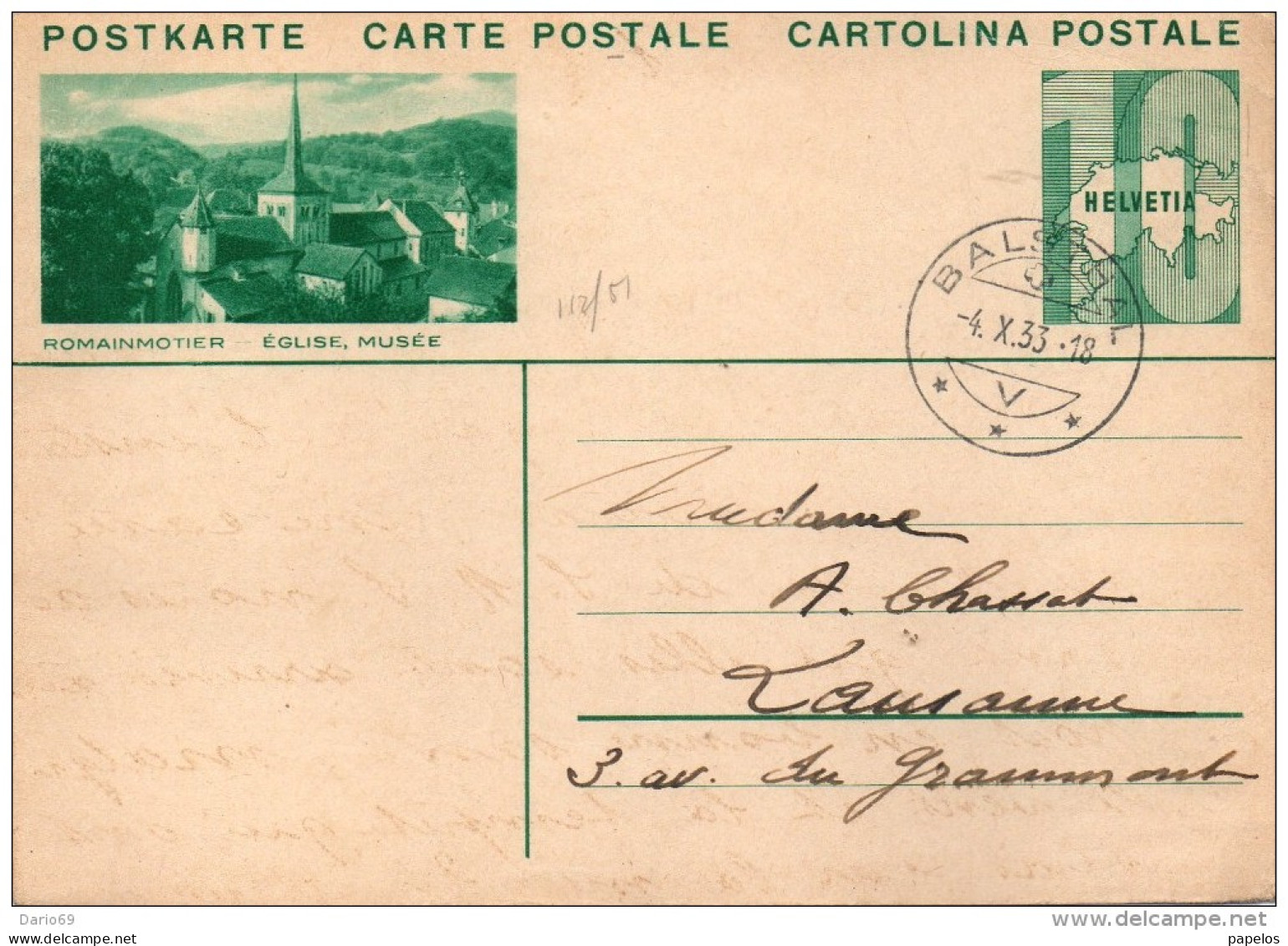 1933   CARTOLINA POSTALE - Covers & Documents