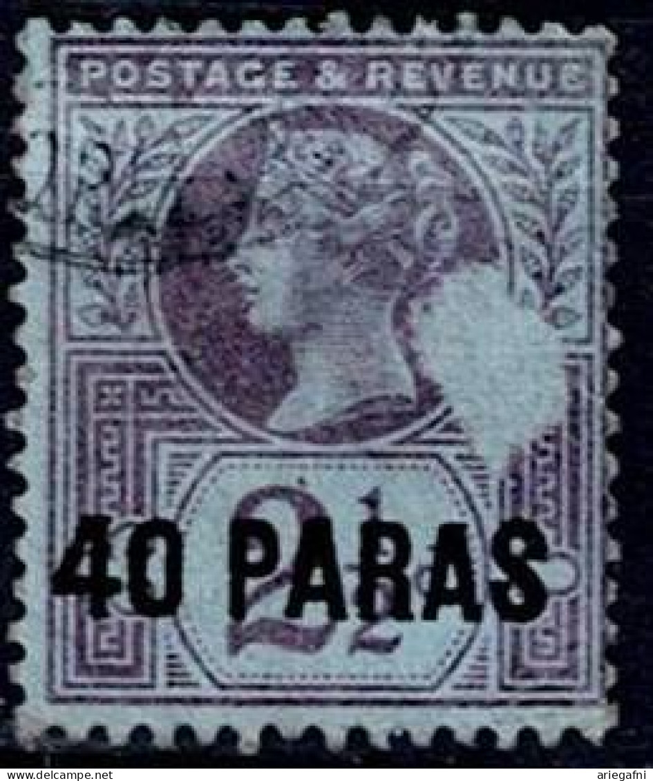 BRITISH LEVANT 1887 QUEEN VICTORIA  MI No 4 USED VF!! - Brits-Levant