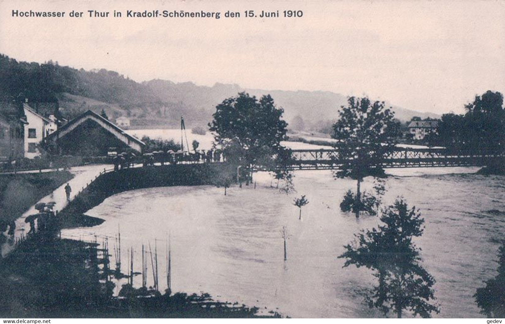 Kradolf Schönenberg TG, Hochwasser Der Thur Den 15. Juni 1910 (289) - Autres & Non Classés