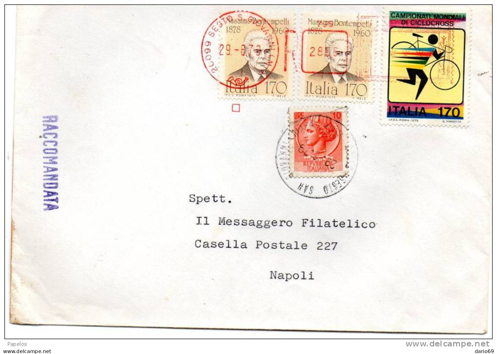 1979 LETTERA CON ANNULLO SESTO S. GIOVANNI MILANO - 1971-80: Marcophilia