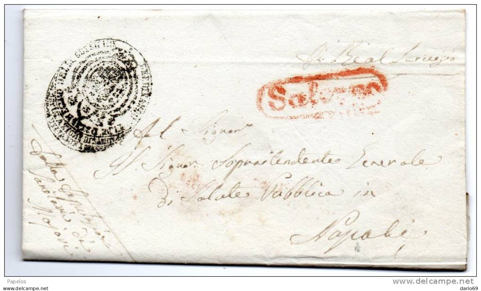 LETTERA CON ANNULLO SALERNO - ...-1850 Préphilatélie