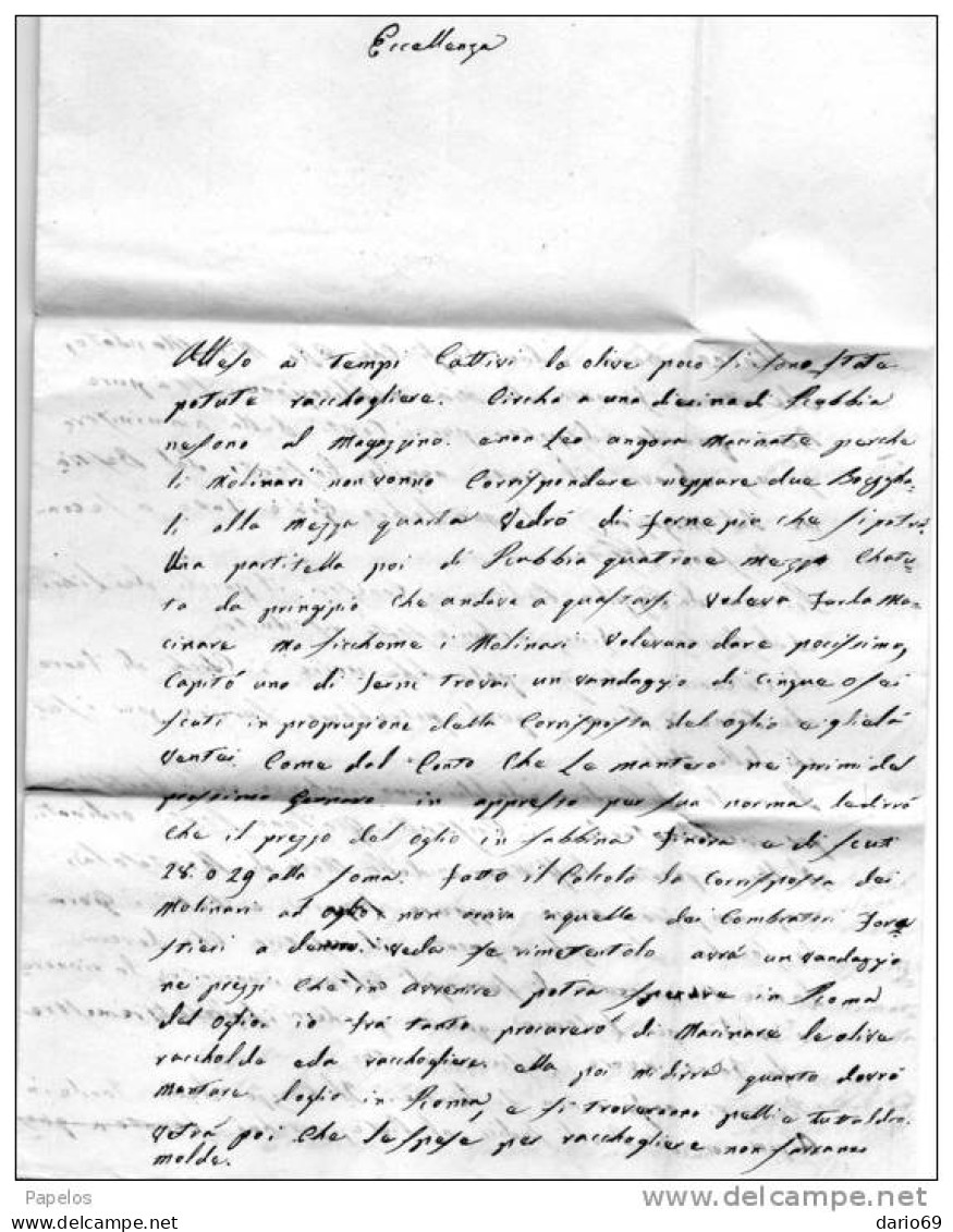 1845 LETTERA CON ANNULLO POGGIOMIRTETO RIETI - ...-1850 Préphilatélie