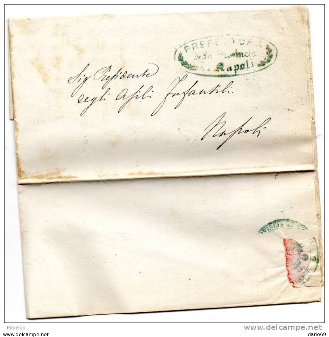 1872  LETTERA  CON ANNULLO NAPOLI - Storia Postale