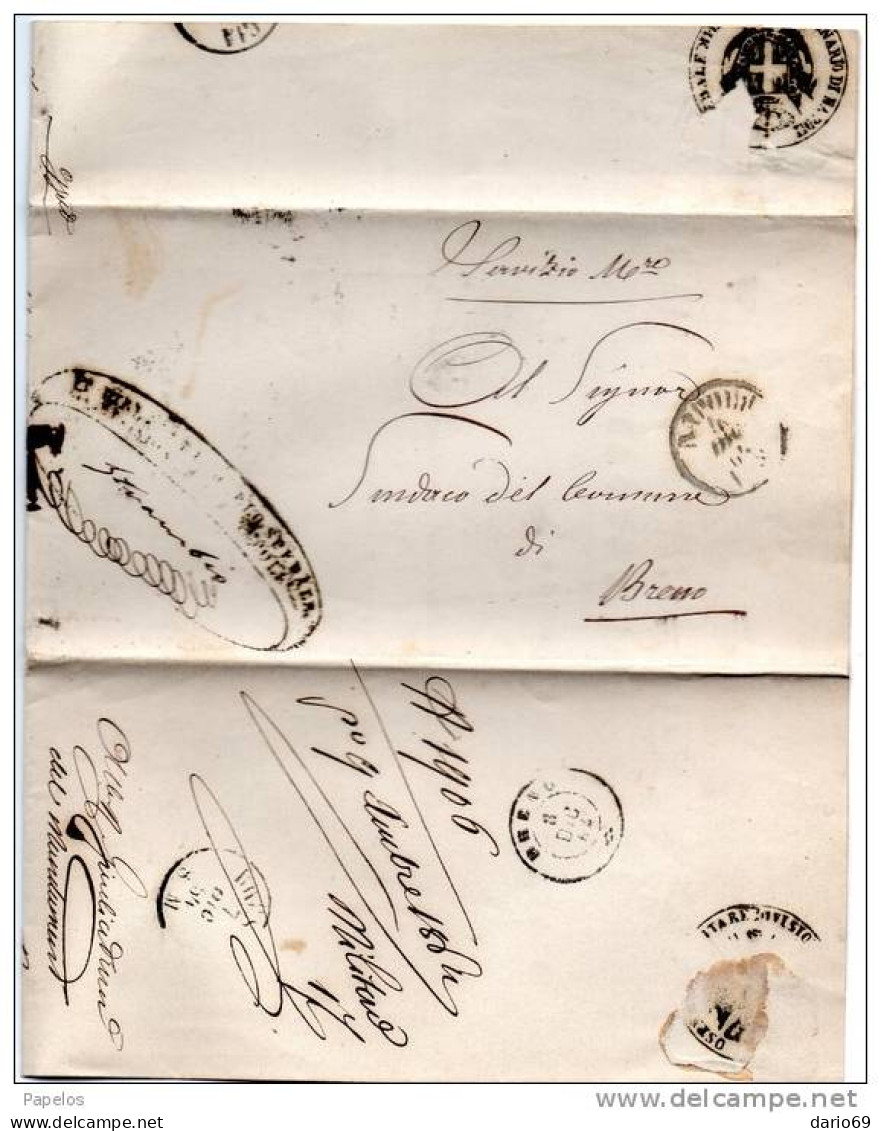 1864  LETTERA CON ANNULLO NAPOLI   +   OSPEDALE MILITARE DIVISIONARIO DI  NAPOLI - Storia Postale