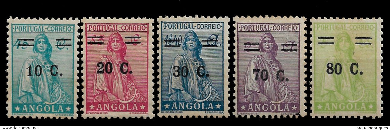 ANGOLA 1934 ISSUE OF 1932 SURCHARGED SET MNH (NP#71-P04-L5) - Angola