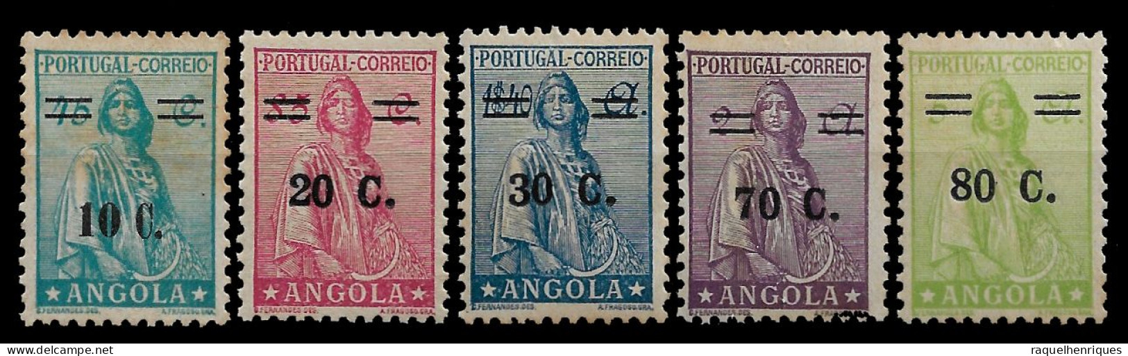 ANGOLA 1934 ISSUE OF 1932 SURCHARGED SET MNH (NP#71-P04-L6) - Angola