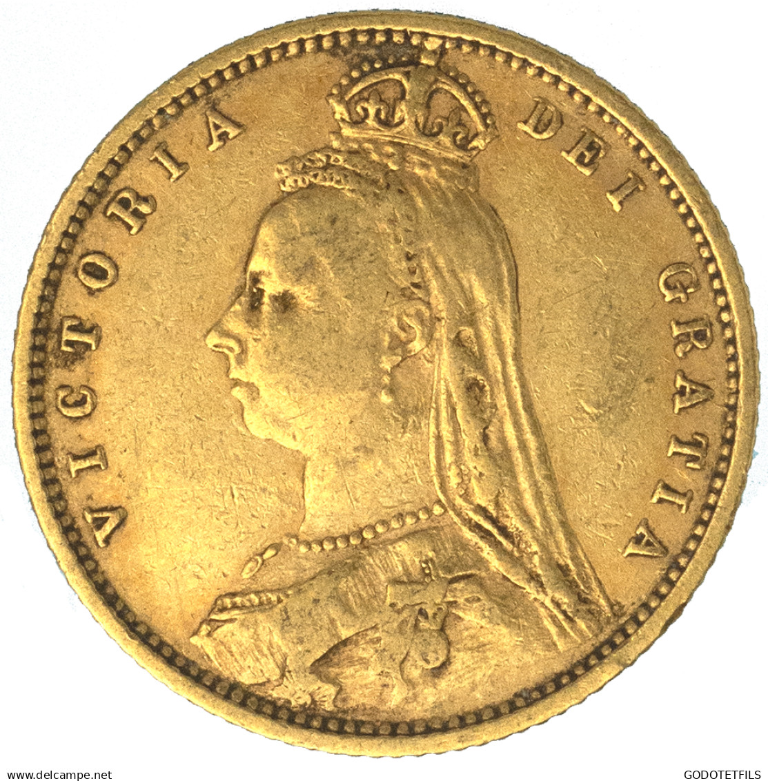 Royaume-Uni- Demi-Souverain Victoria 1892 Londres - 1/2 Sovereign