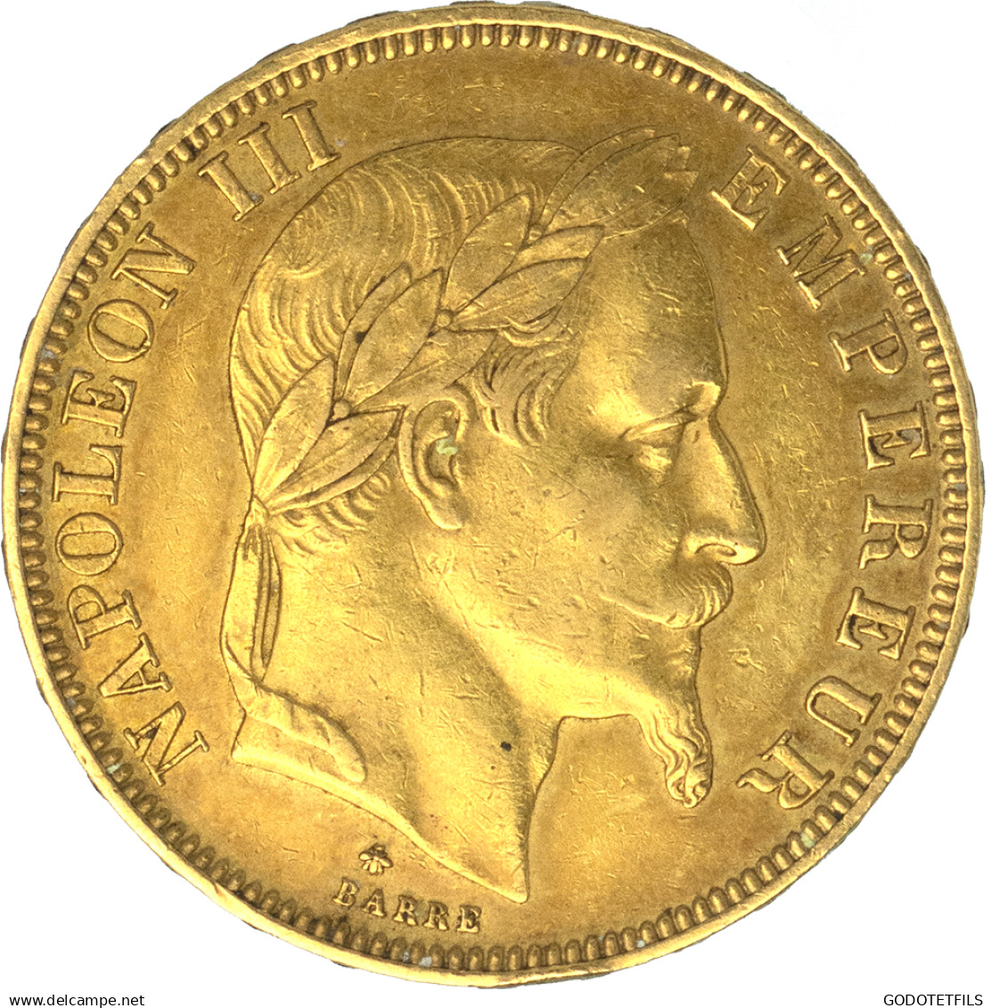 Second-Empire-50 Francs Napoléon III Tête Laurée 1867 Paris - 50 Francs (gold)