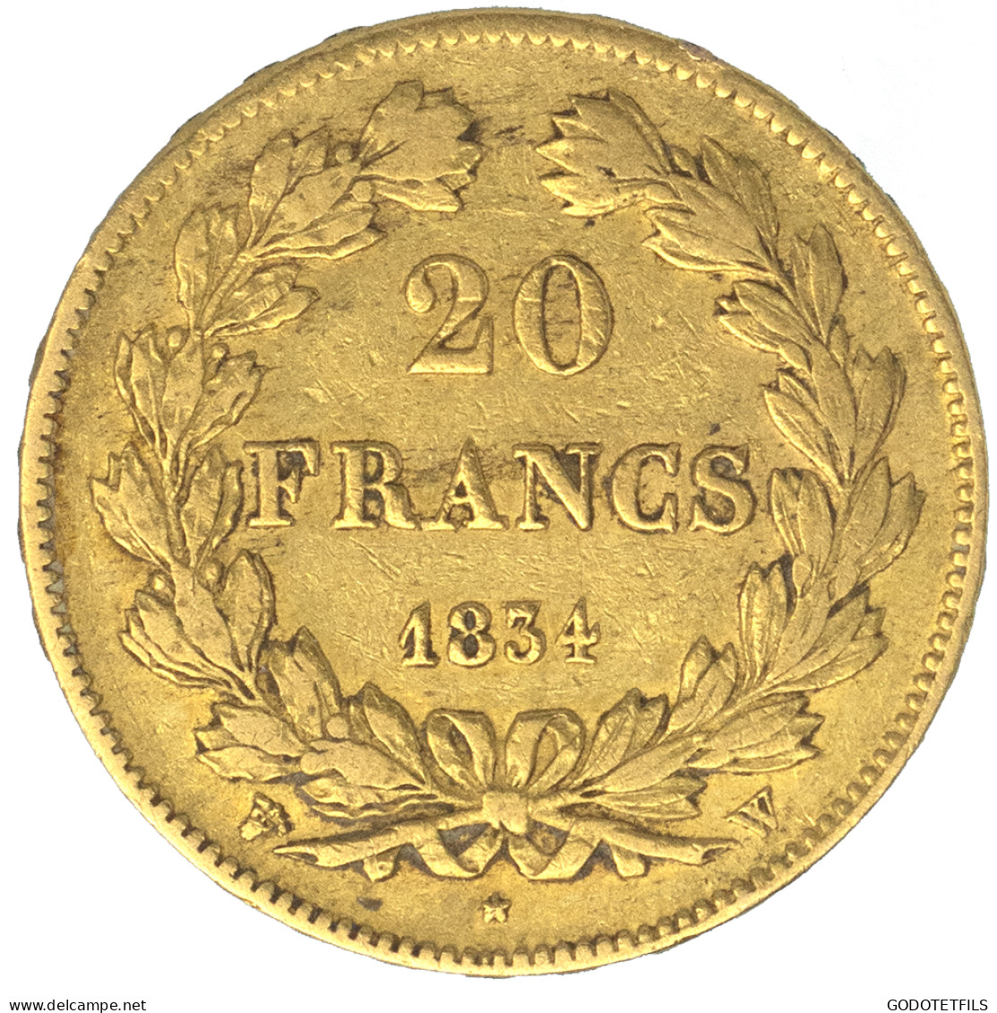 Louis-Philippe-20 Francs 1834 Lille - 20 Francs (oro)