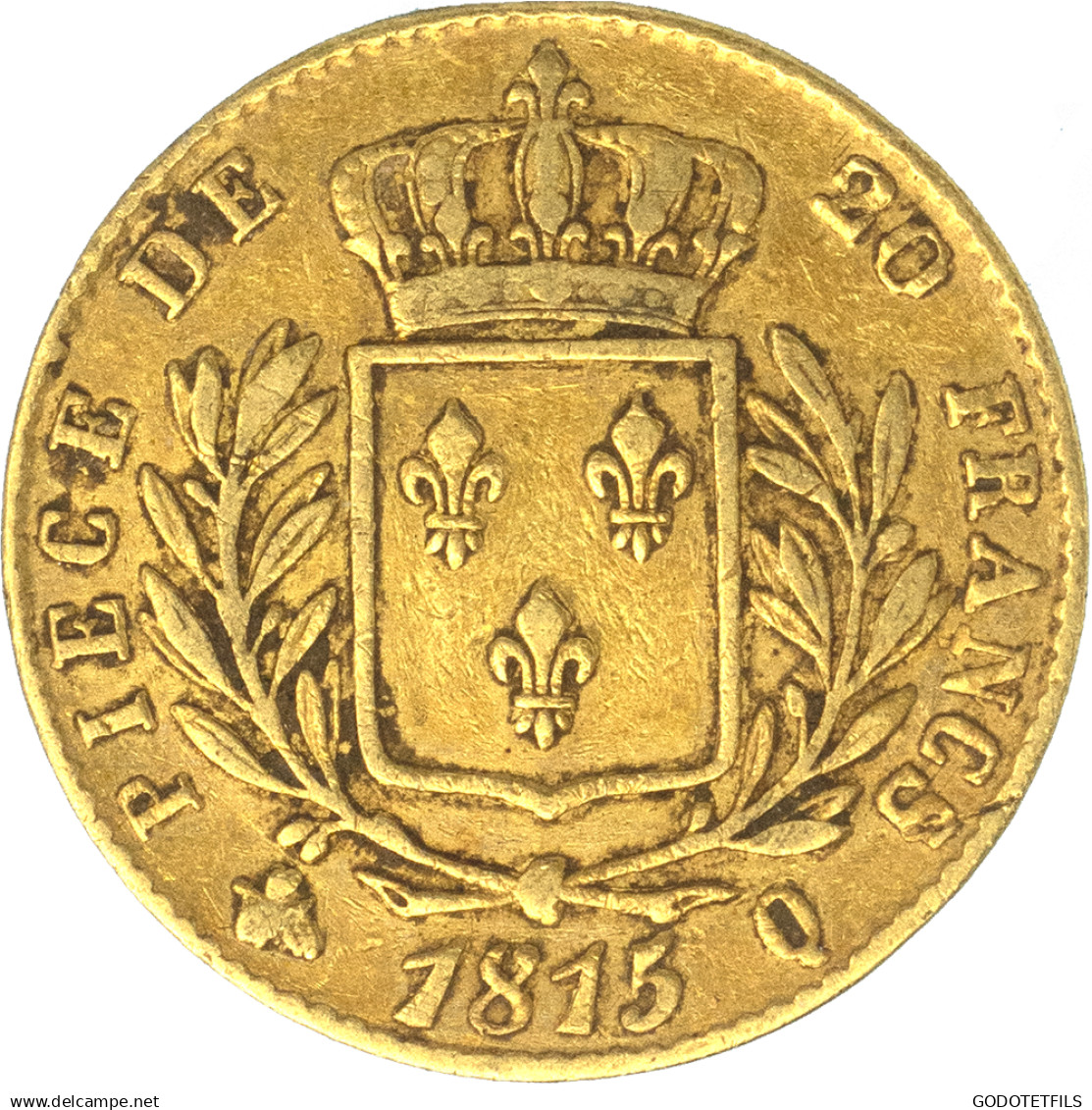 Louis XVIII-20 Francs 1815 Perpignan - 20 Francs (oro)