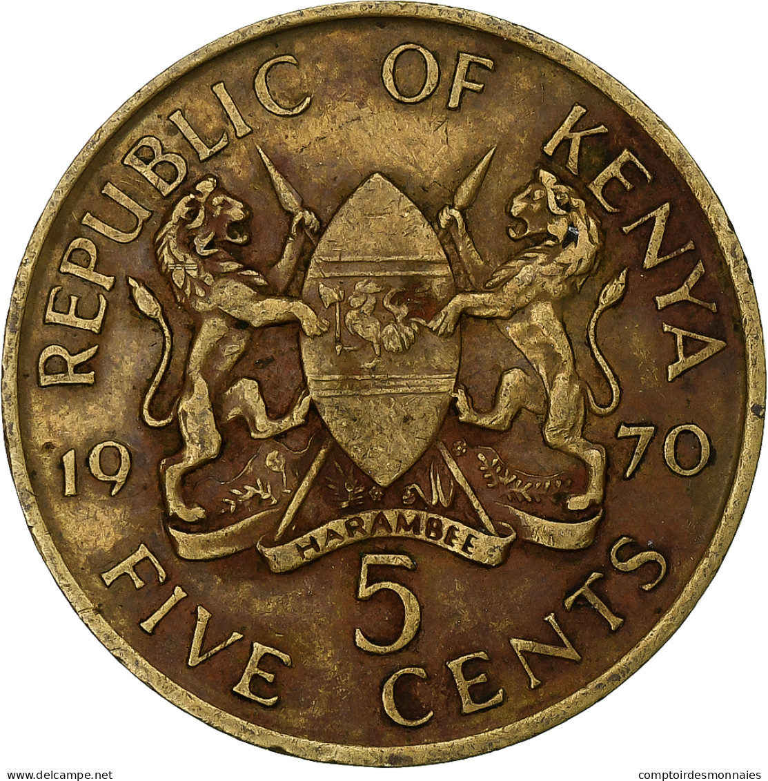Kenya, 5 Cents, 1970 - Kenya