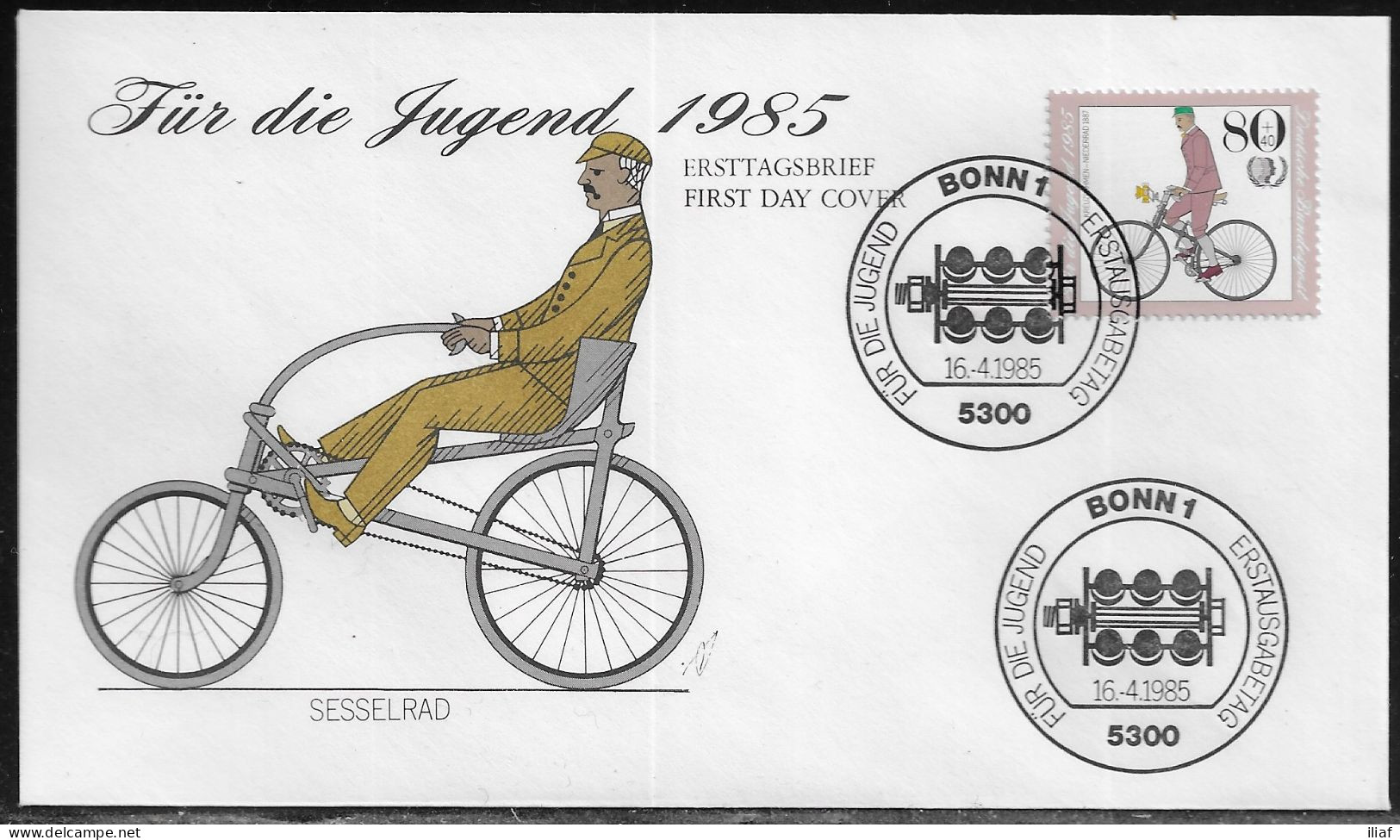 Germany. FDC Mi. 1242-1245.  Youth: Historic Cycles.   FDC Cancellation On Cachet Special Envelope - 1981-1990