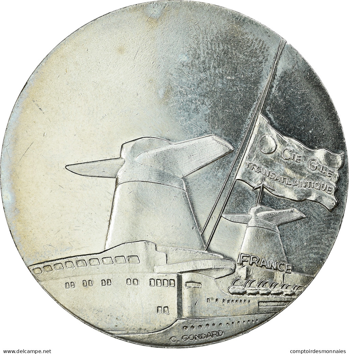 France, Médaille, Compagnie Générale Transatlantique, France, Shipping, C. - Altri & Non Classificati