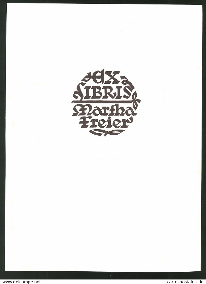 Exlibris Martha Freier, Ornamente  - Ex-Libris