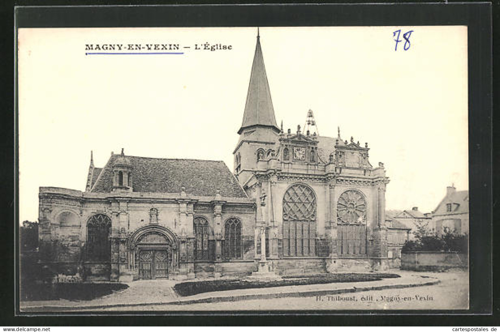 CPA Magny-en-Vexin, L`Église,  Vue De L'Église  - Magny En Vexin