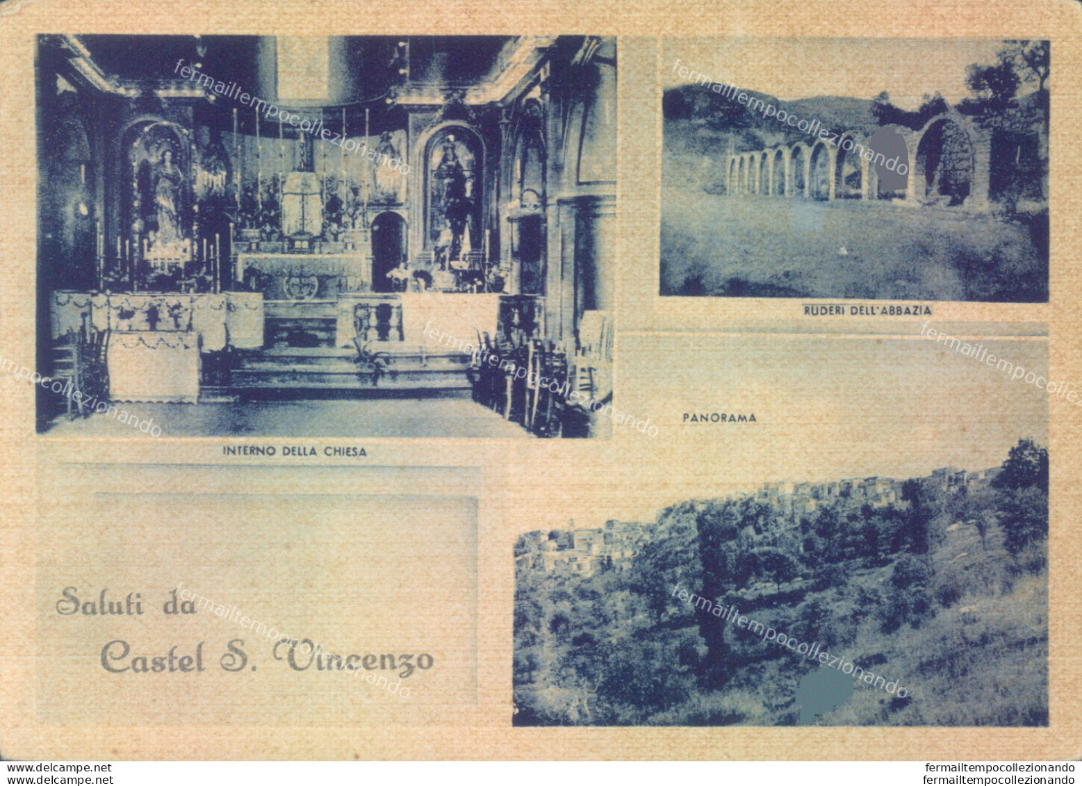 Ad472 Cartolina Saluti Da Castel S.vincenzo Provincia Di Isernia - Isernia
