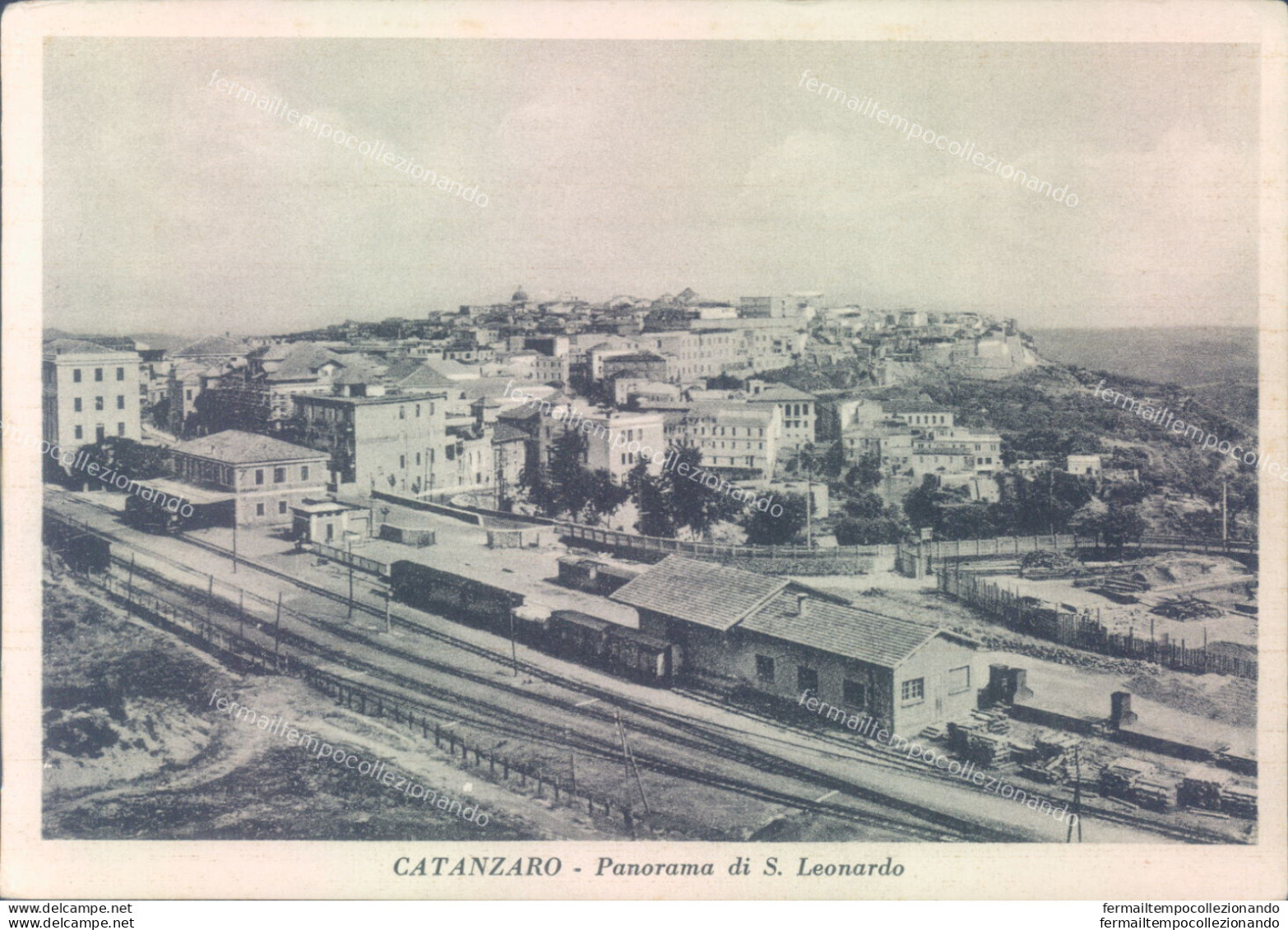 Ad344 Cartolina Catanzaro Panorama Di S.leonardo Stazione - Catanzaro