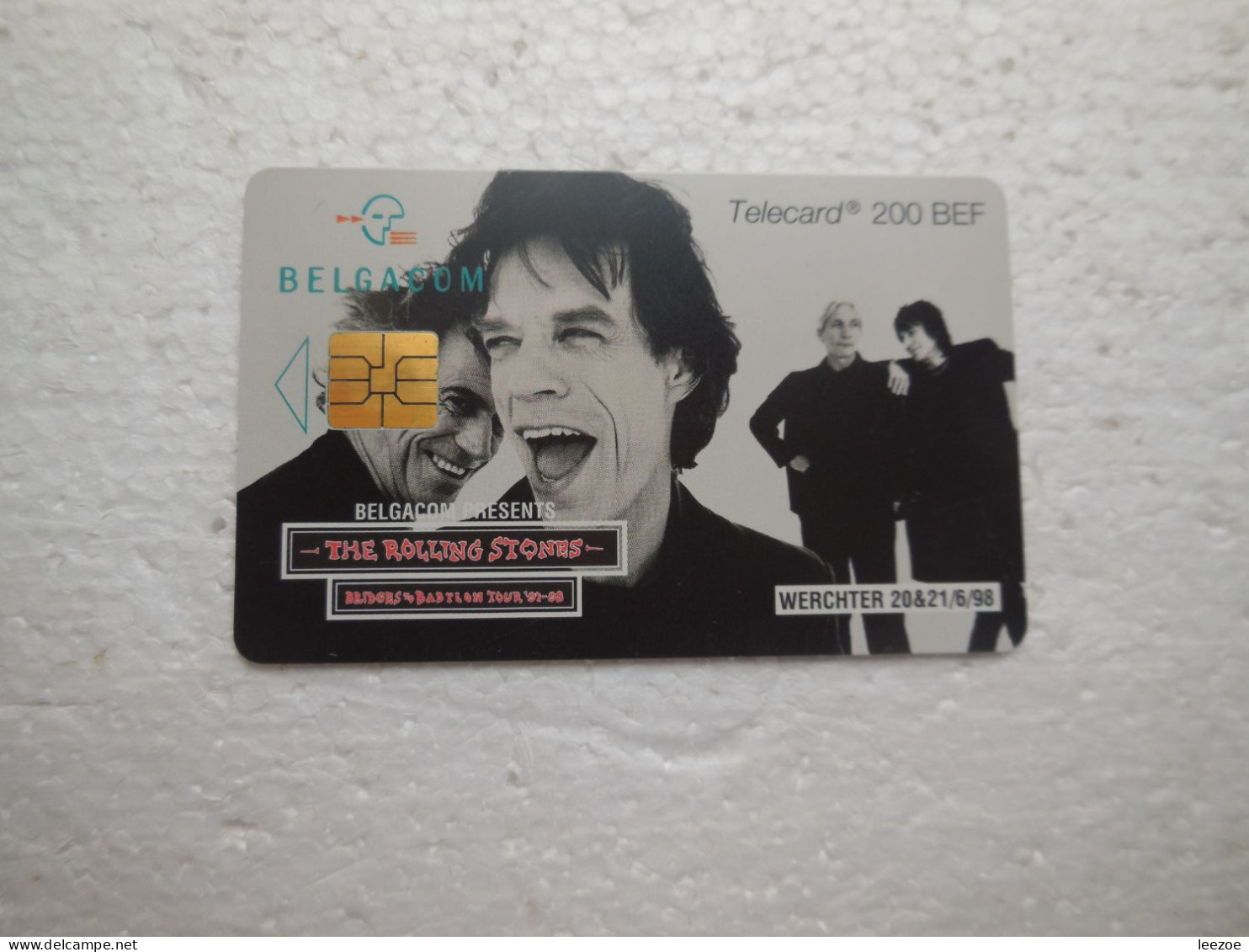 TELECARTE THE ROLLING STONES 1998..TELECARD 200FB BELGAGOM..N5 - Musik