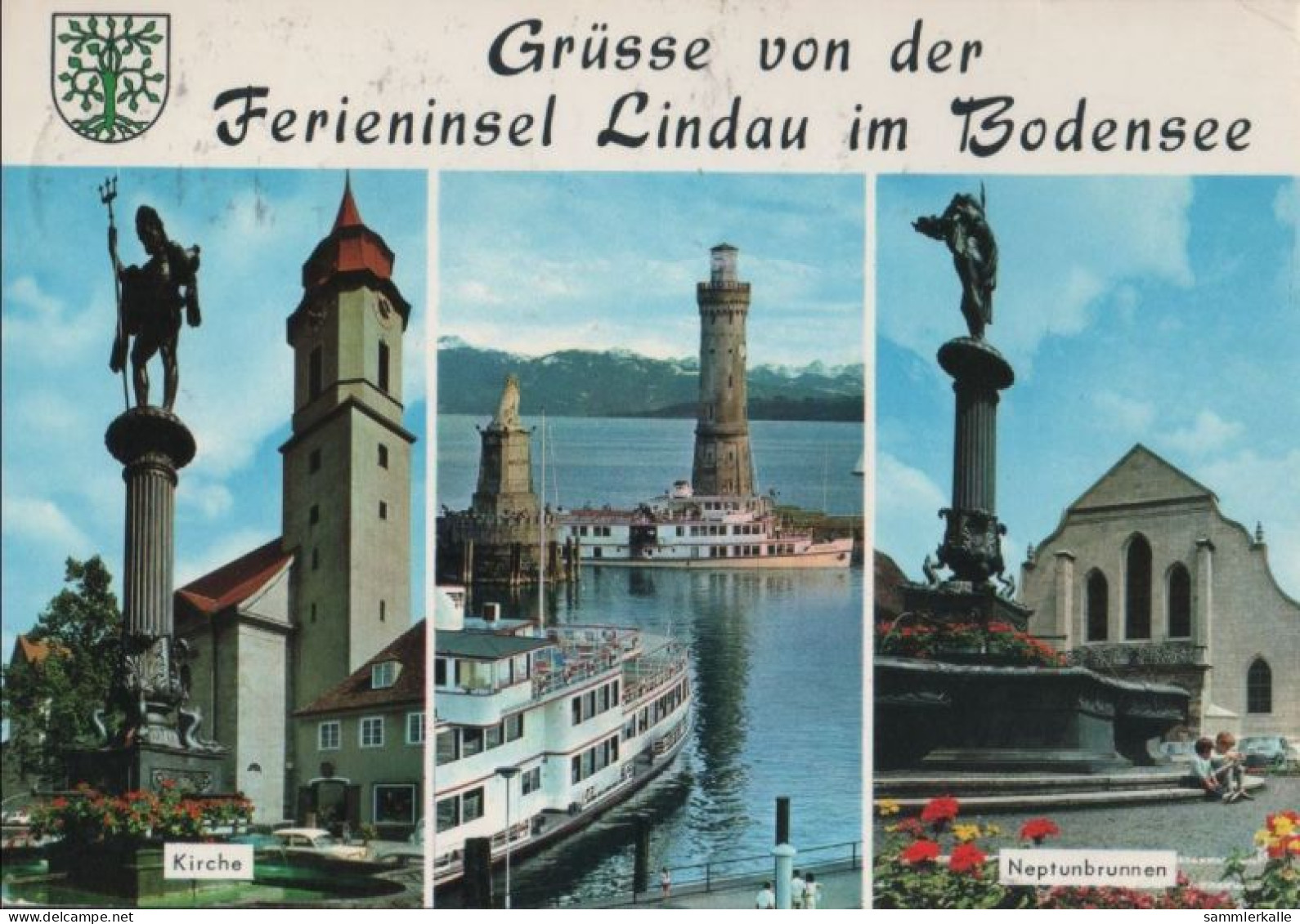 47671 - Lindau - U.a. Neptunbrunnen - 1969 - Lindau A. Bodensee