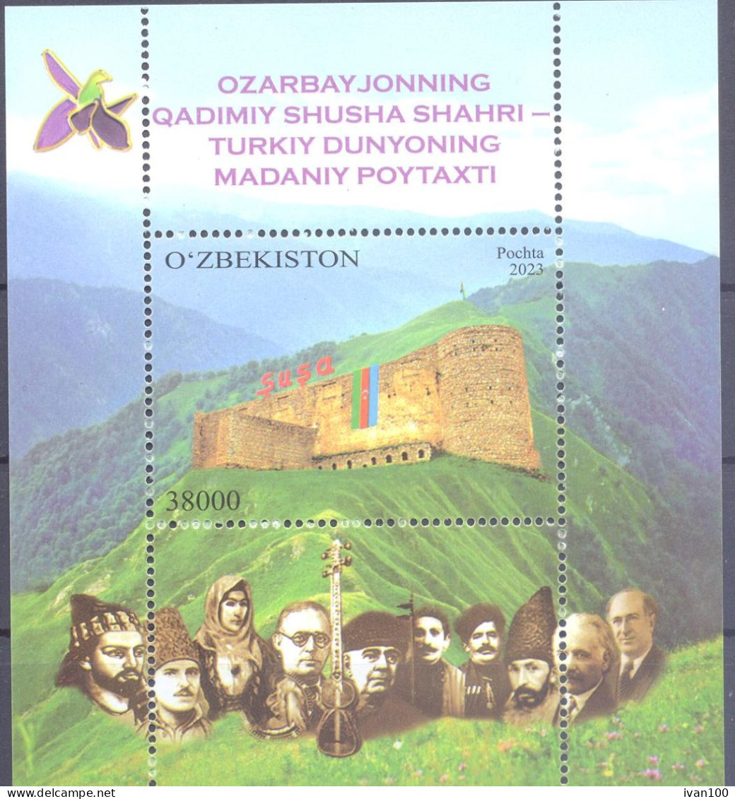 2023. Uzbekistan, Ancient City Shusha - Cultural Capital Of The Turkic World, S/s, Mint/** - Ouzbékistan