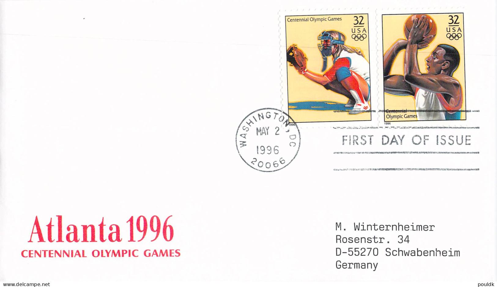 Olympic Games In Atlanta 1996: USA - Ten FDC Commerating The Games. Postal Weight Approx 0,04 Kg. Please  - Summer 1996: Atlanta