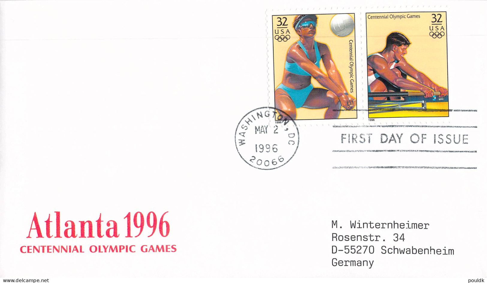 Olympic Games in Atlanta 1996: USA - Ten FDC commerating the Games. Postal weight approx 0,04 kg. Please 