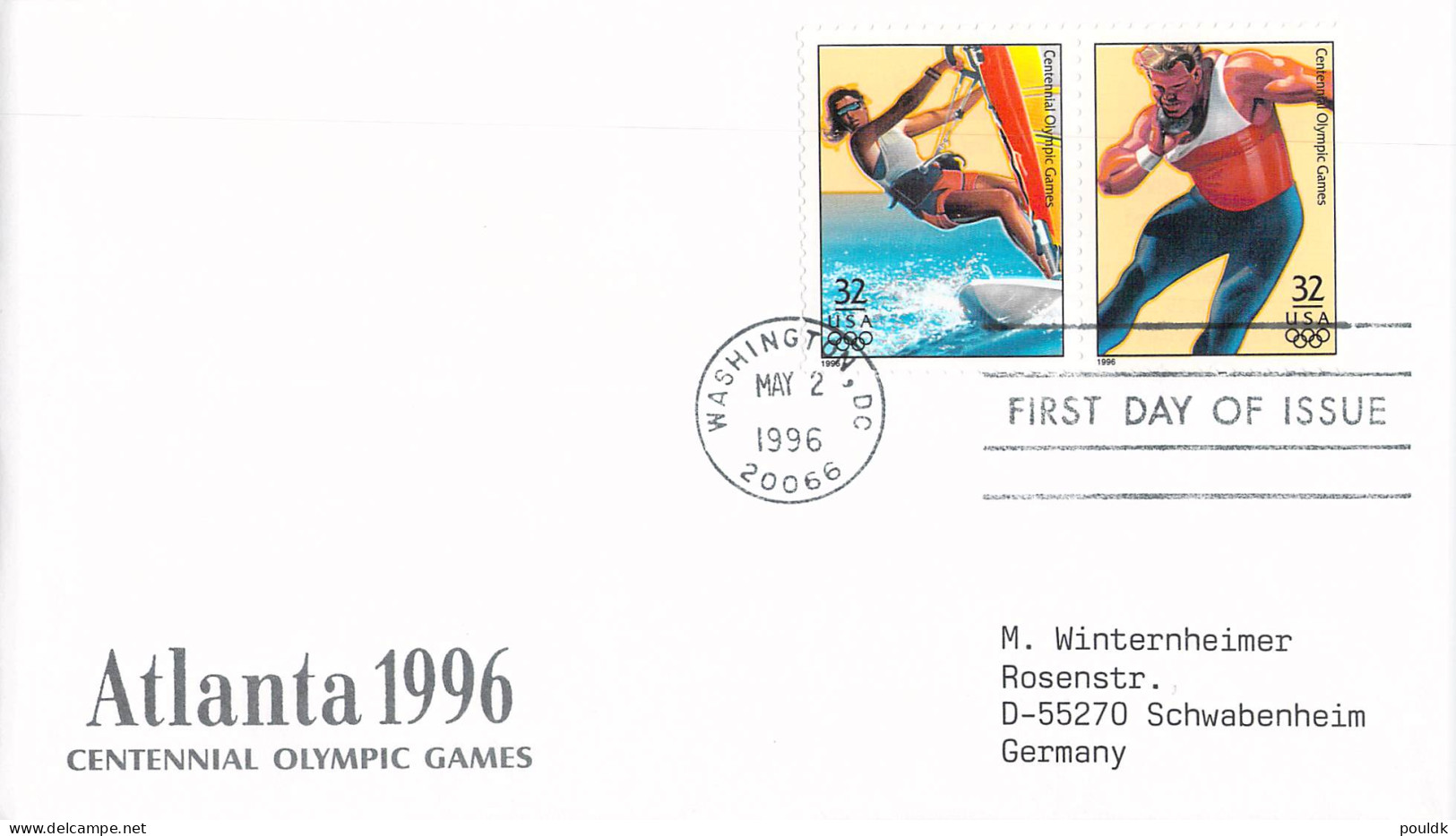 Olympic Games in Atlanta 1996: USA - Ten FDC commerating the Games. Postal weight approx 0,04 kg. Please 