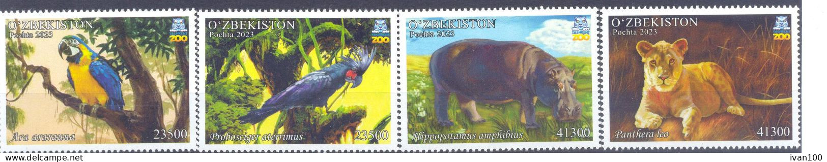 2023. Uzbekistan, Zoo, Birds And Animals, 4v, Mint/** - Oezbekistan