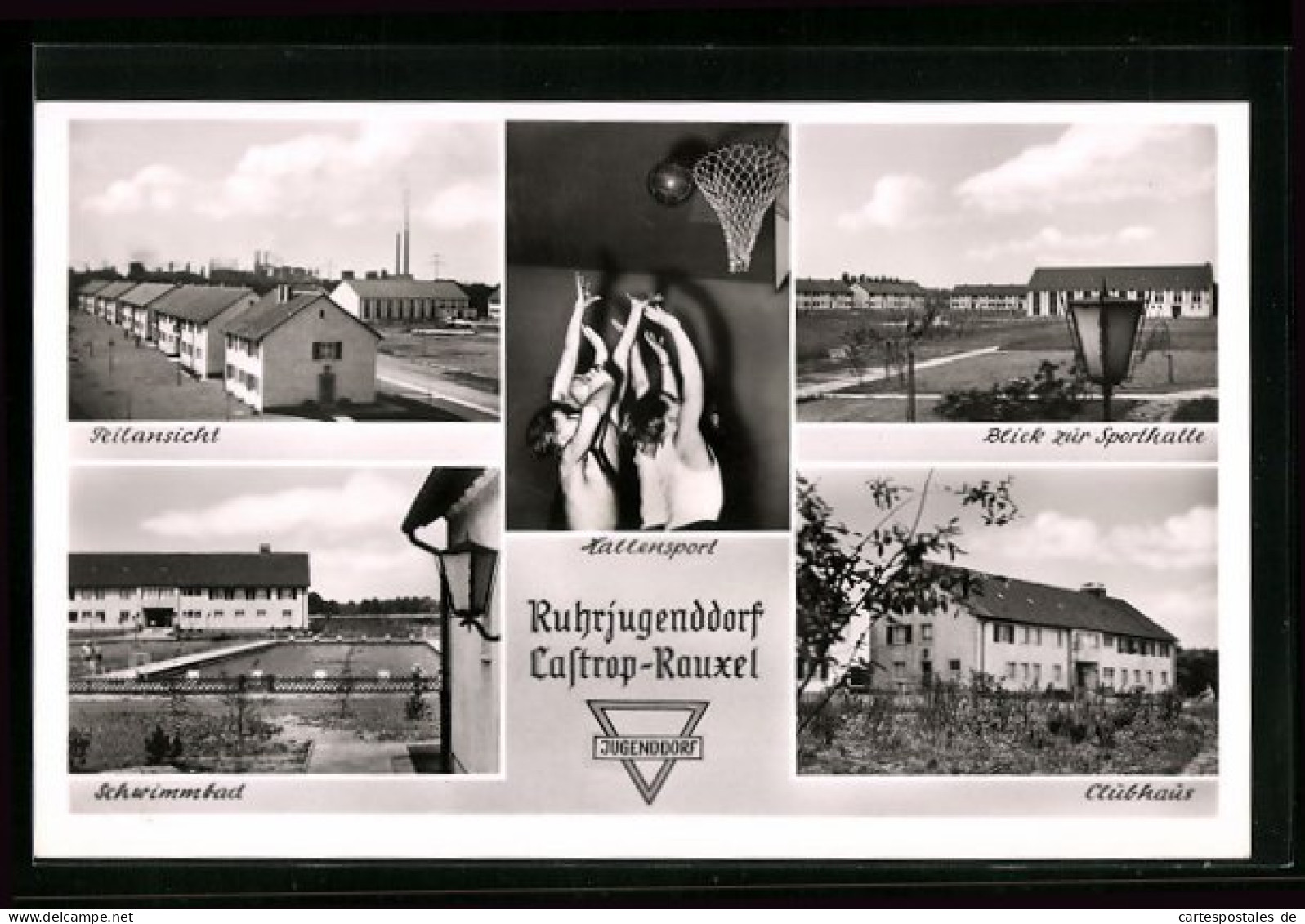 AK Castrop-Rauxel, Ruhrjugenddorf, Clubhaus, Sporthalle, Hallensport, Schwimmbad  - Castrop-Rauxel