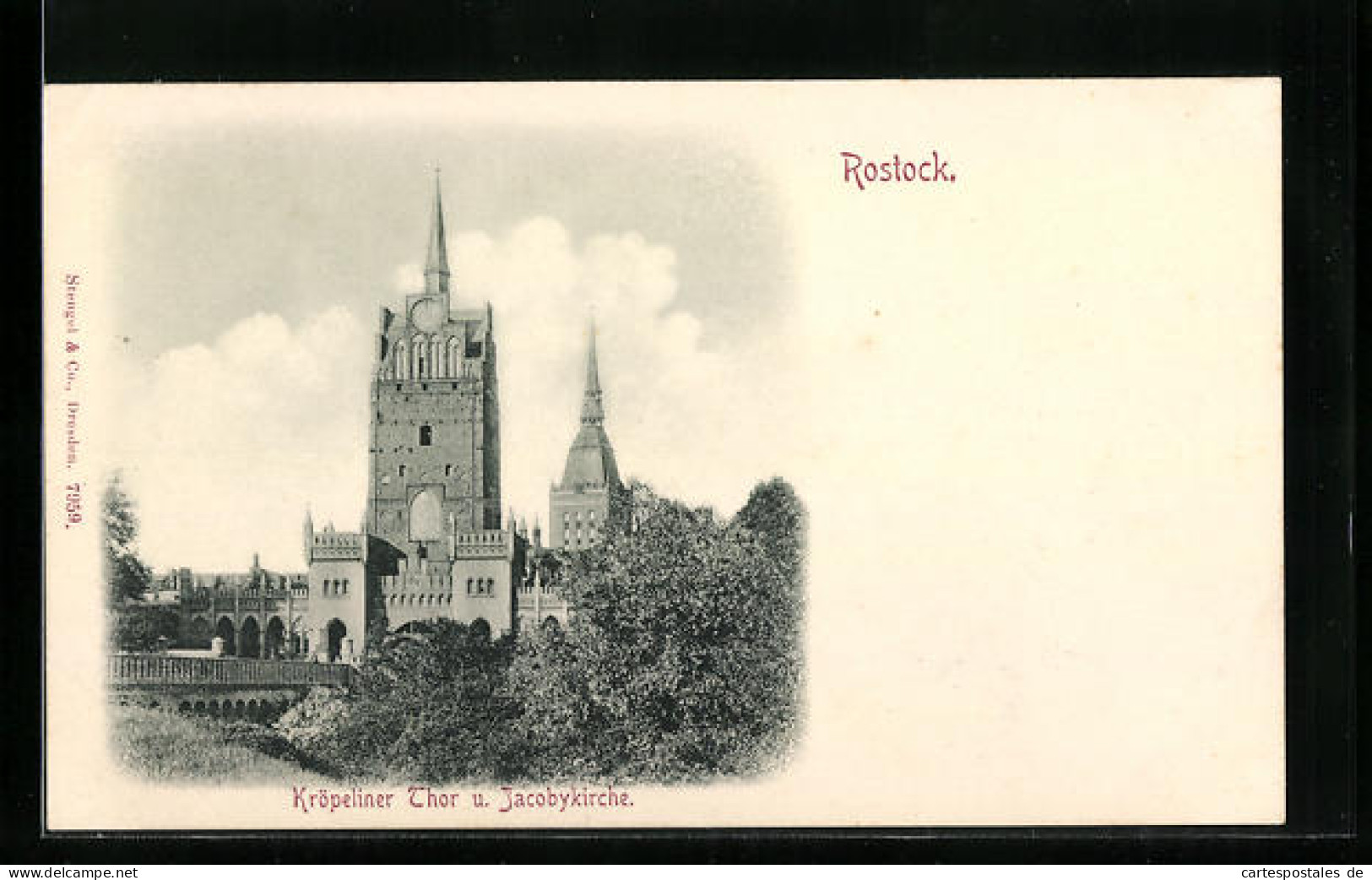 AK Rostock I. Meckl., Jacobykirche Und Kröpeliner Thor  - Rostock