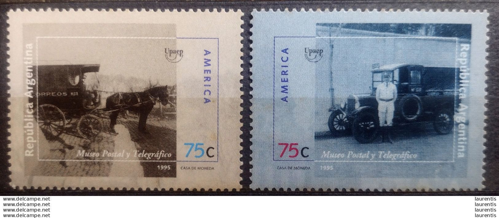 D7467. Trucks - Coaches - Post - Argentina Yv 1891-92 MNH - 1,50 (6) (1) - Camiones