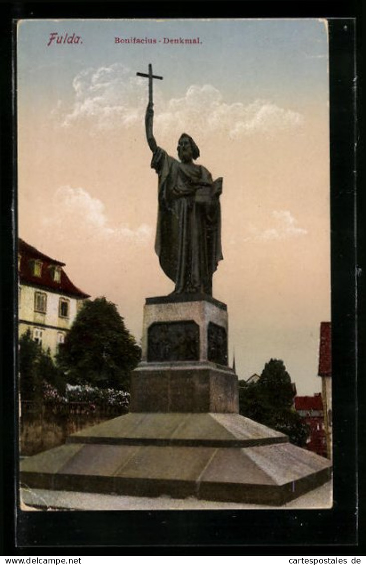 AK Fulda, Das Bonifacius Denkmal  - Fulda