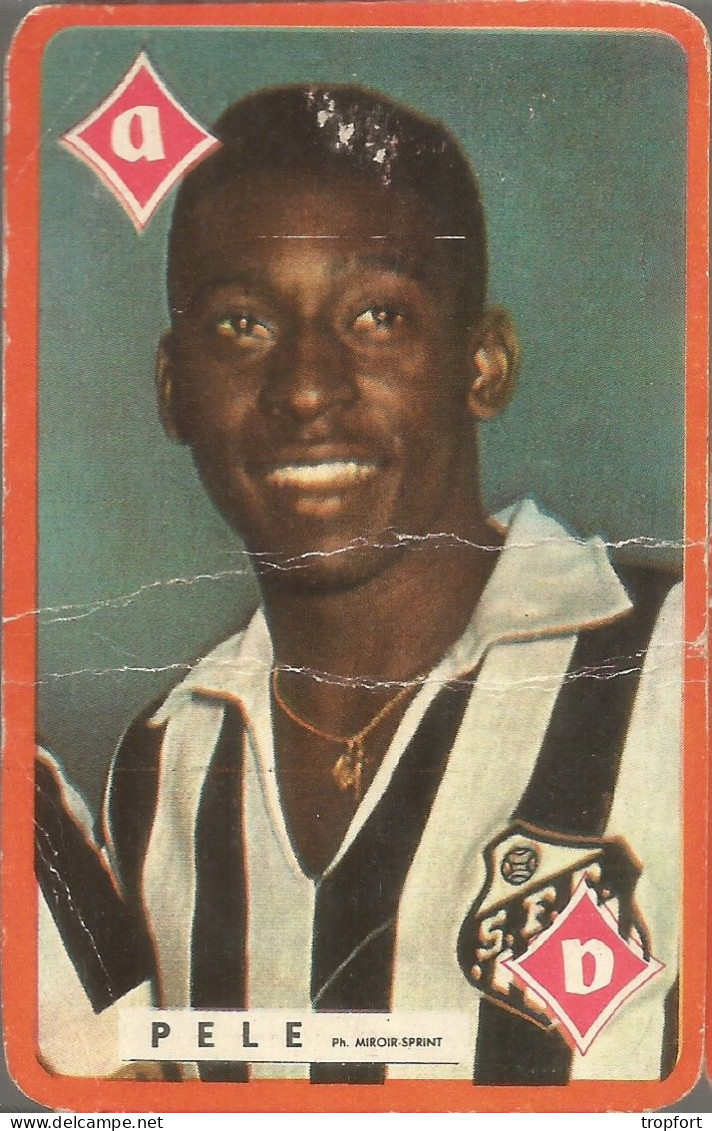 RARE CARTE A JOUER  FOOTBALL 1960 PELE  Pelé Mirror Sprint French Trade Redemption Card - Tarjetas