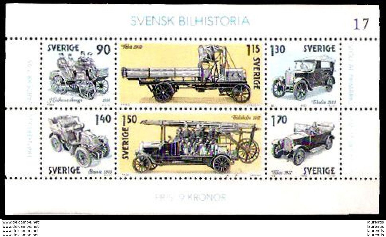 628  Voitures - Cars - Sweden Yv 8 - No Gum - Free Shipping (see Description) - 1,75 - Automobili