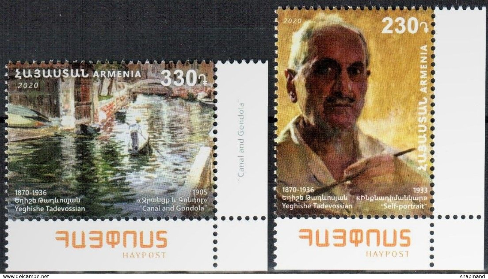 Armenia 2020 "150th Anniversary Of Yeghishe Tadevossian (1870-1936). Painting" 2v Quality:100% - Arménie