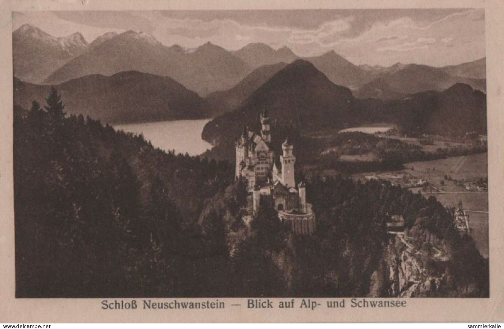 87681 - Schwangau Neuschwanstein - Blick Auf A,p- Und Schwansee - 1933 - Fuessen