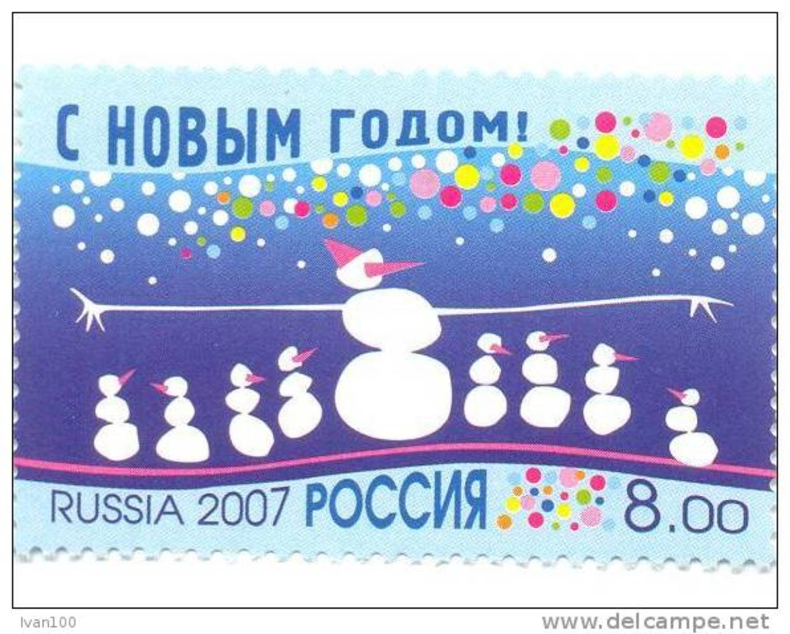 2007. Russia, New Year, 1v, Mint/** - Ungebraucht