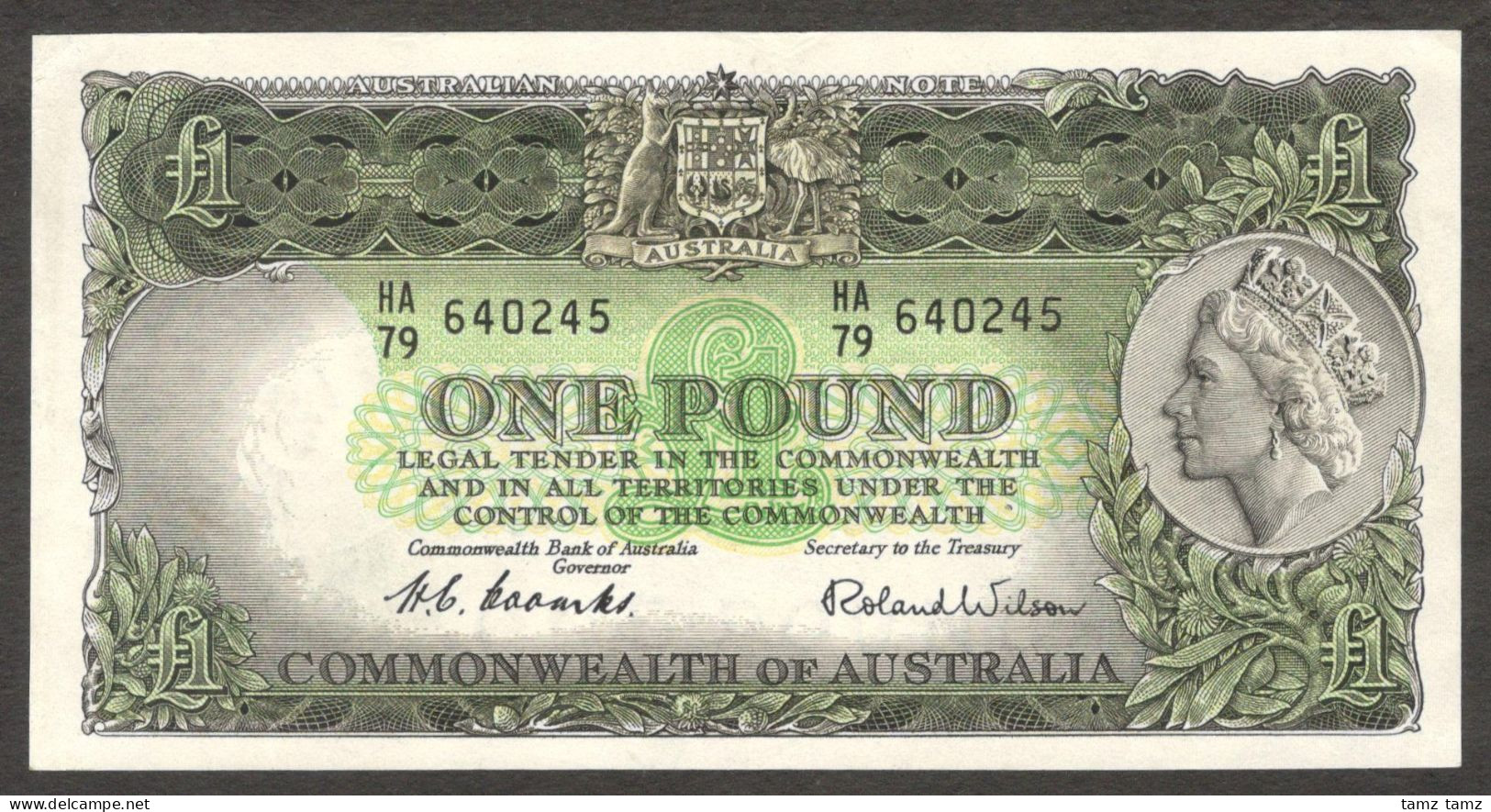 Commonwealth Australia 1 Pound Queen Elizabeth II P-34 1961-1965 XF To AU - 1960-65 Reserve Bank Of Australia