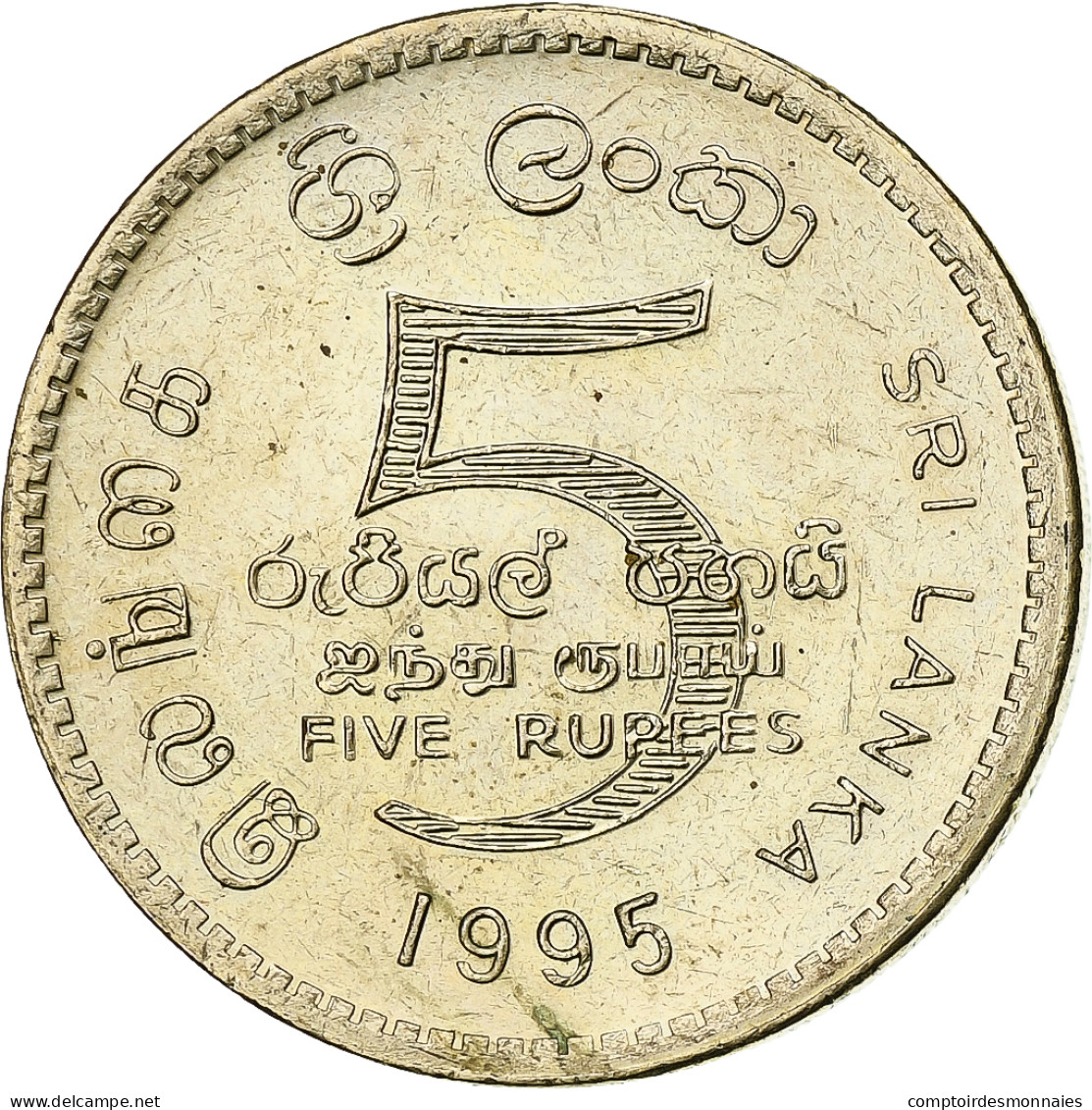 Sri Lanka, 5 Rupees, 1995 - Sri Lanka (Ceylon)