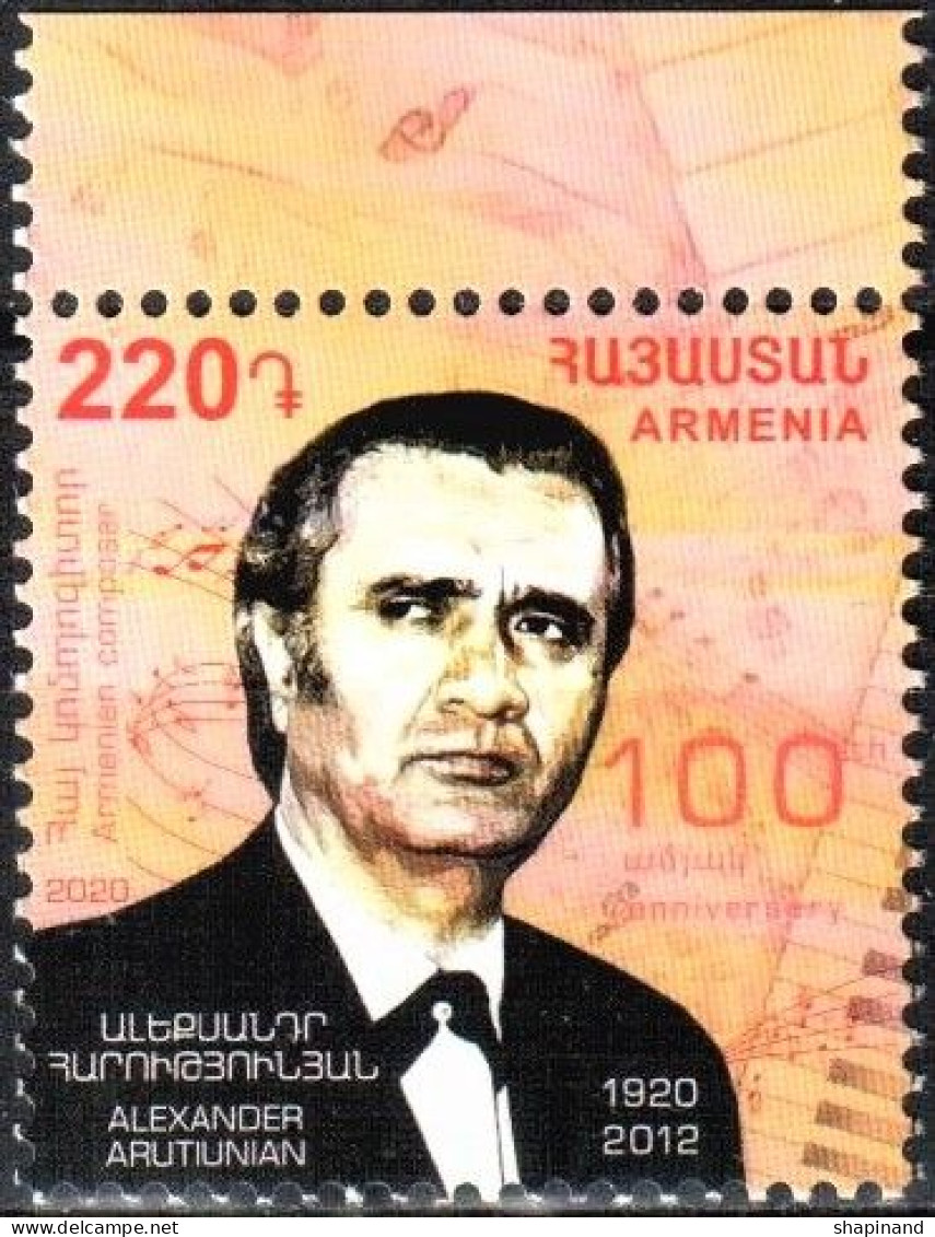 Armenia 2020 100th Anniversary Of Composer A. Harutyunyan 1v Quality:100% - Armenia