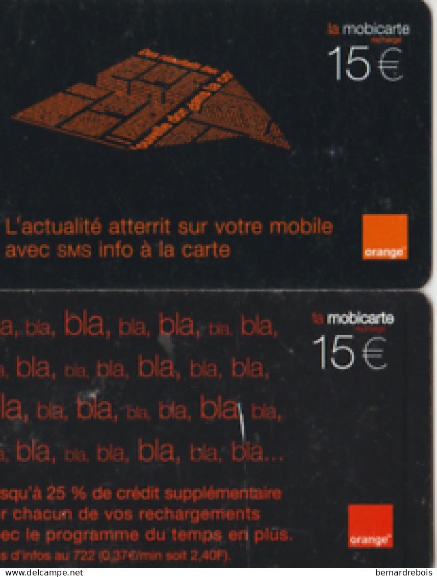 TC23 -2 MOBICARTES POUR 1 EURO - Kaarten Voor De Telefooncel (herlaadbaar)