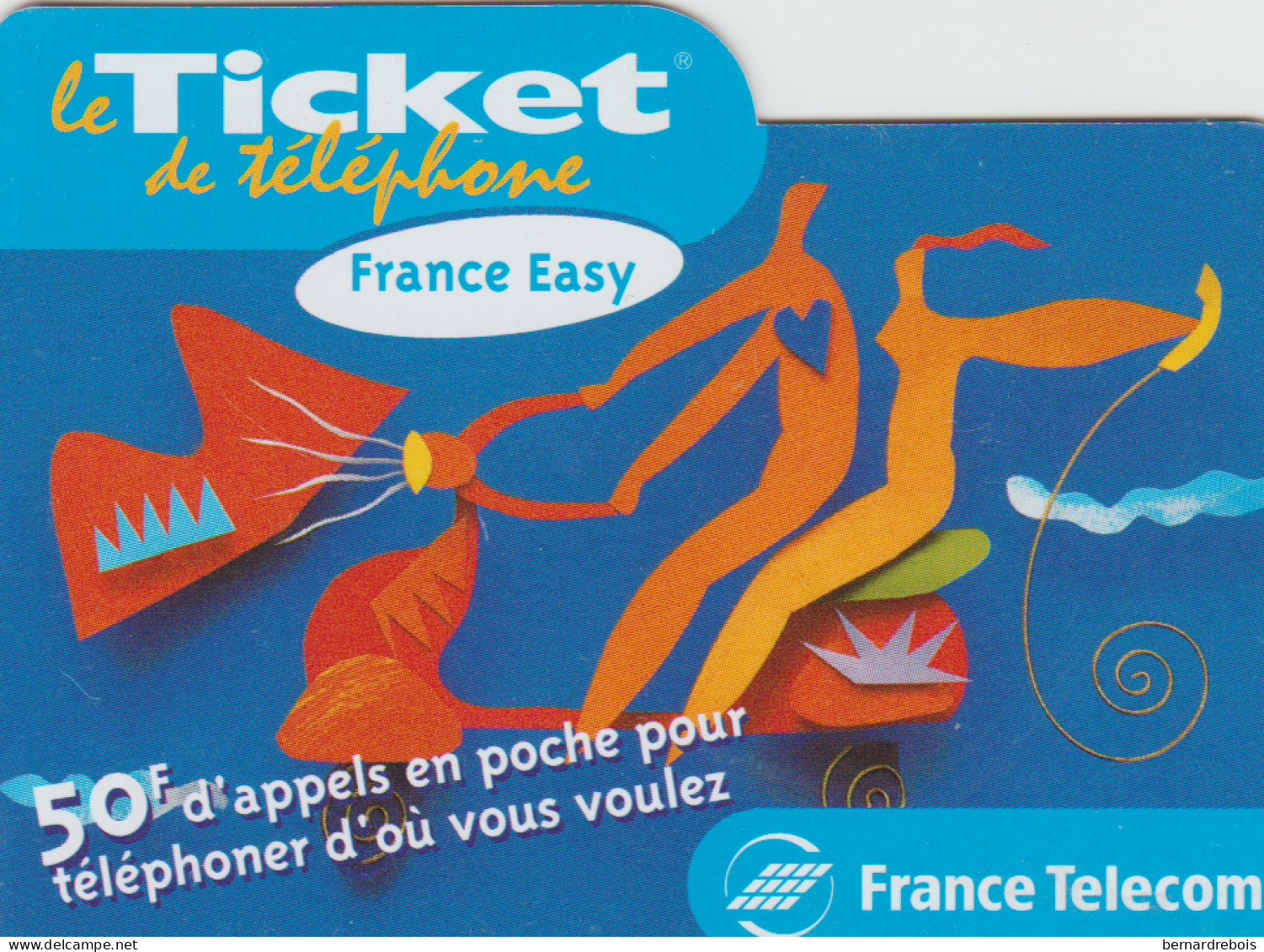 TC24 - 3 TICKETS TELEPHONE EASY BLEU, 50 F, Dates Différentes, Pour 2 € - Mobicartes (recharges)