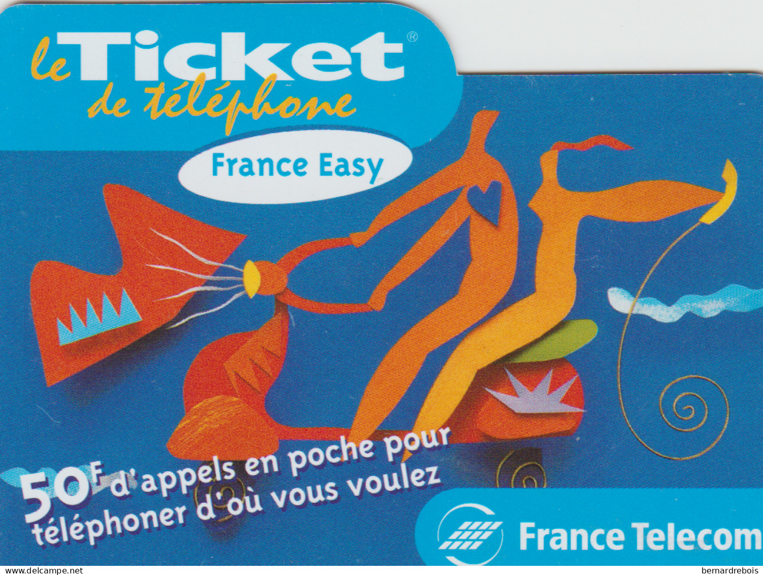 TC24 - 3 TICKETS TELEPHONE EASY BLEU, 50 F, Dates Différentes, Pour 2 € - Cellphone Cards (refills)