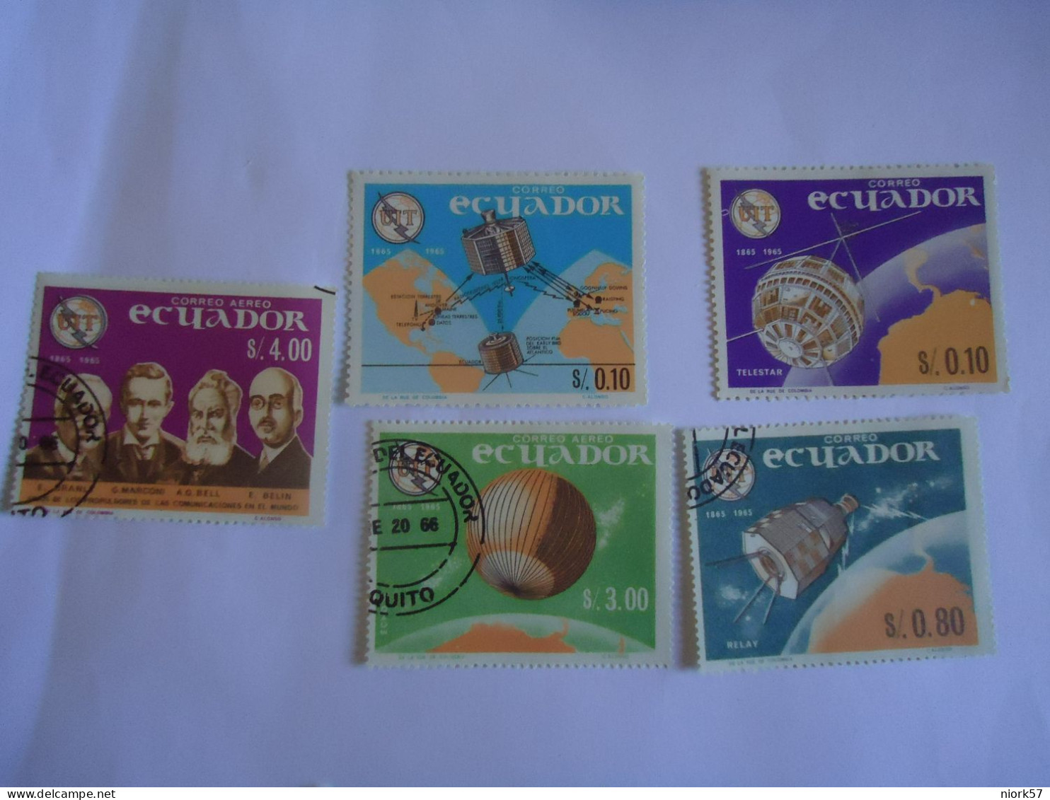 ECUADOR  65 USED STAMPS 1965 SPACE - Sonstige & Ohne Zuordnung