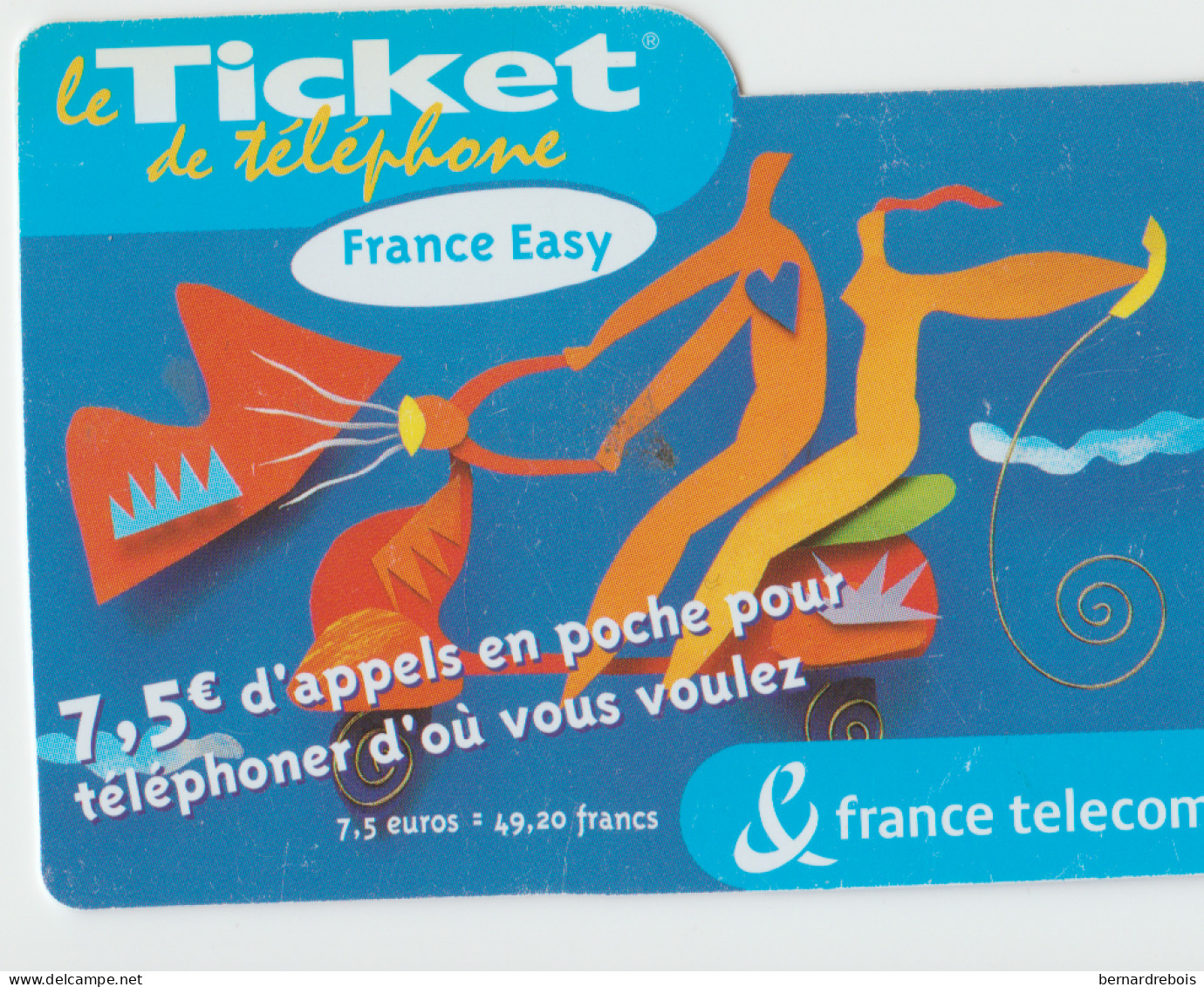 TC24 - 3 TICKETS TELEPHONE EASY BLEU, 7,5 €, Dates Différentes, Pour 1 € - Nachladekarten (Refill)