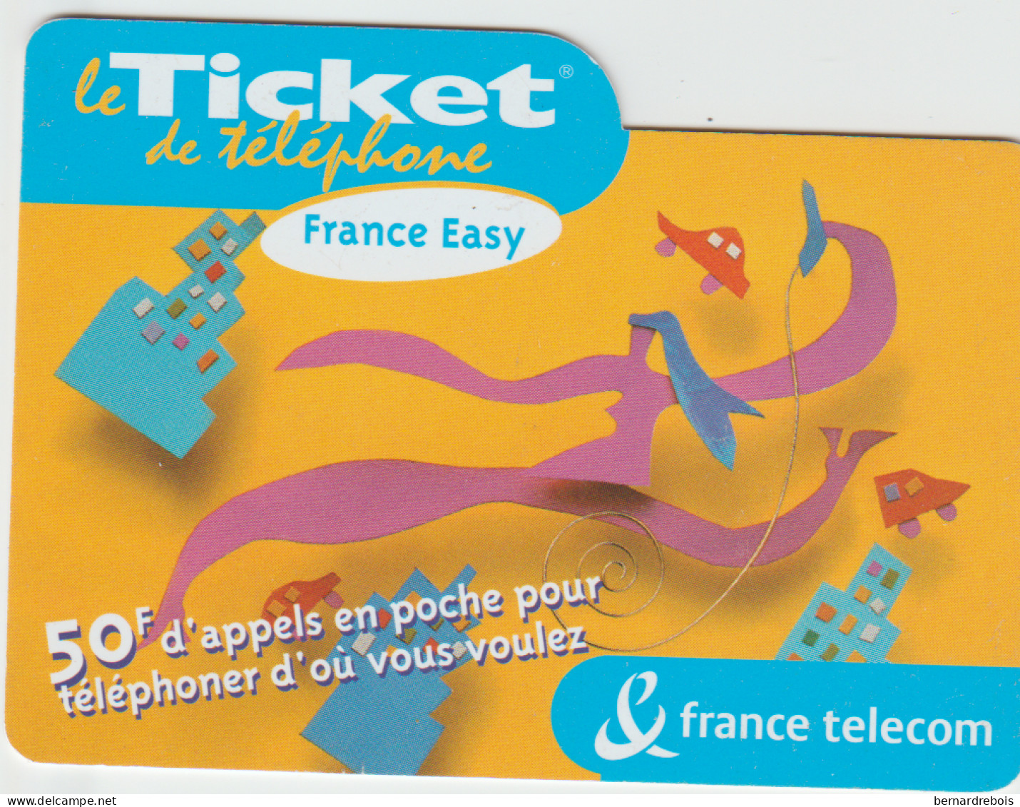 TC24 - TICKET TELEPHONE , 50 F, Pour 1 € - Per Cellulari (ricariche)